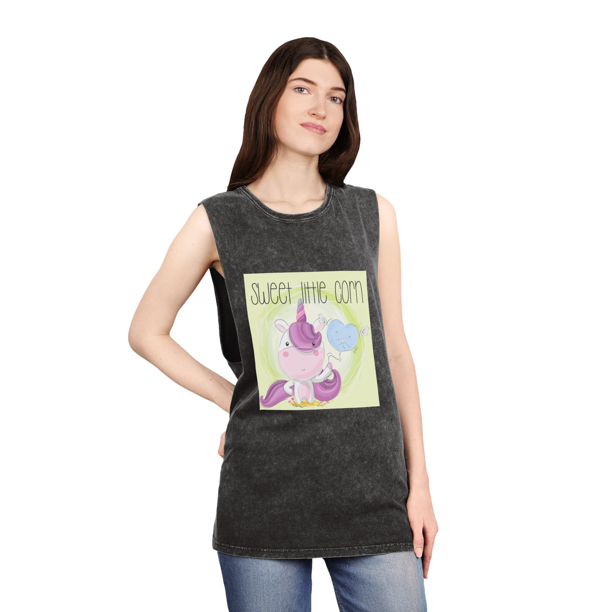 Unicorn V158 Unisex Stonewash Tank Top - Image 4