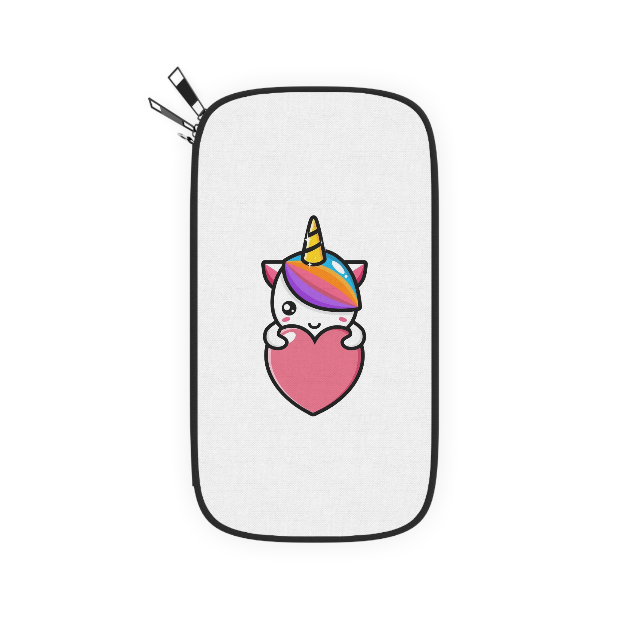 Cute Unicorn Mascot Design (7) Passport Wallet - Image 2