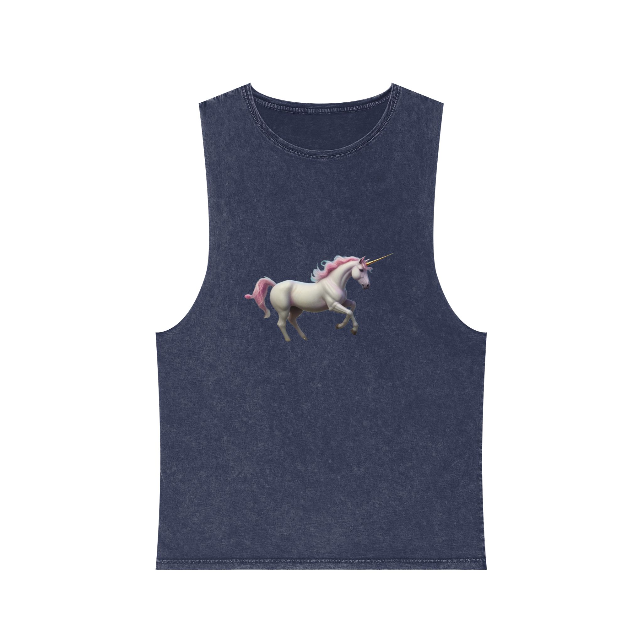 Beautiful Unicorn Running Magical Meadow Unicorn Background Images Whimsical Unicorn (54) Unisex Stonewash Tank Top - Image 13