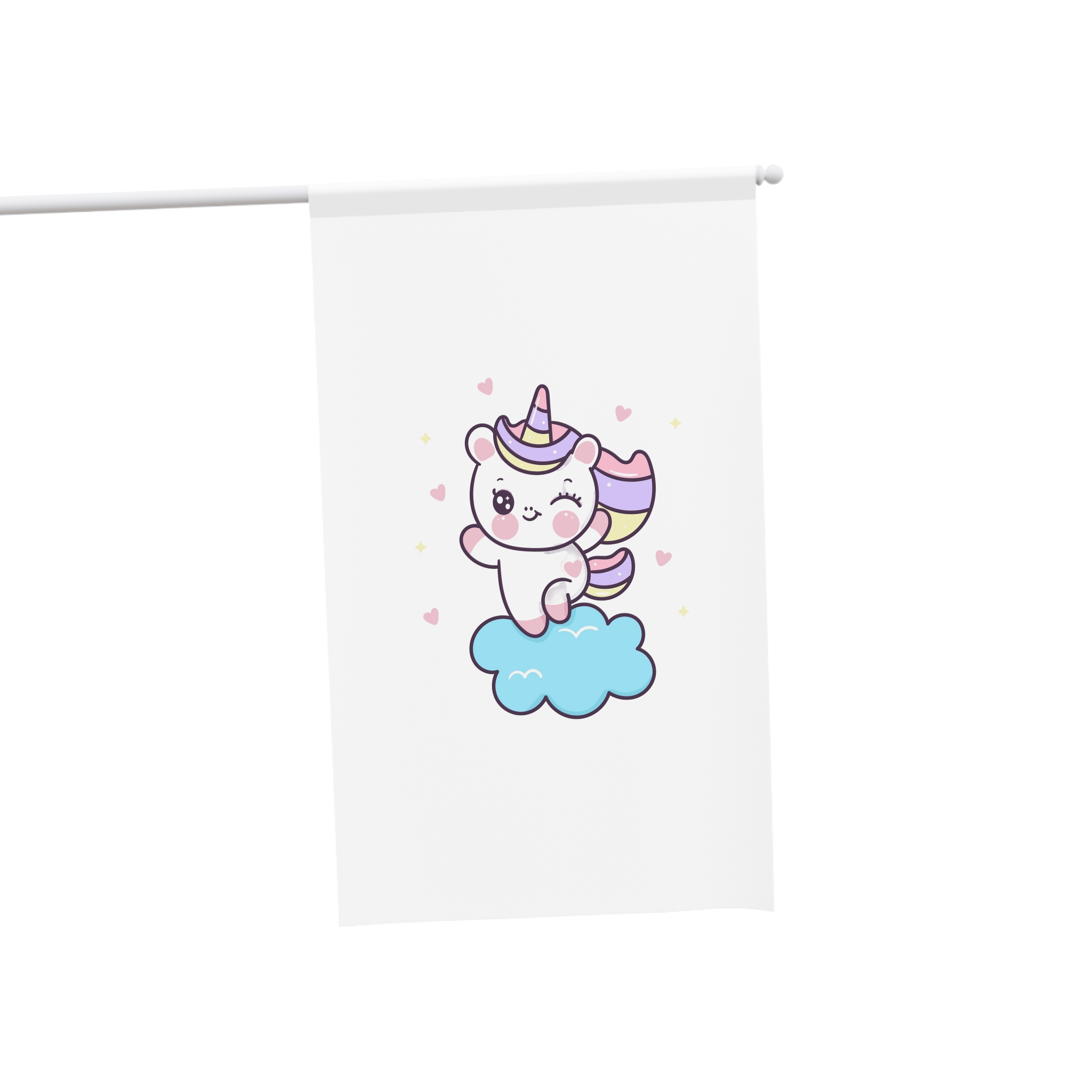 Unicorn Cloud Kawaii Animal Cartoon Fairytale Character House Banner - Image 3