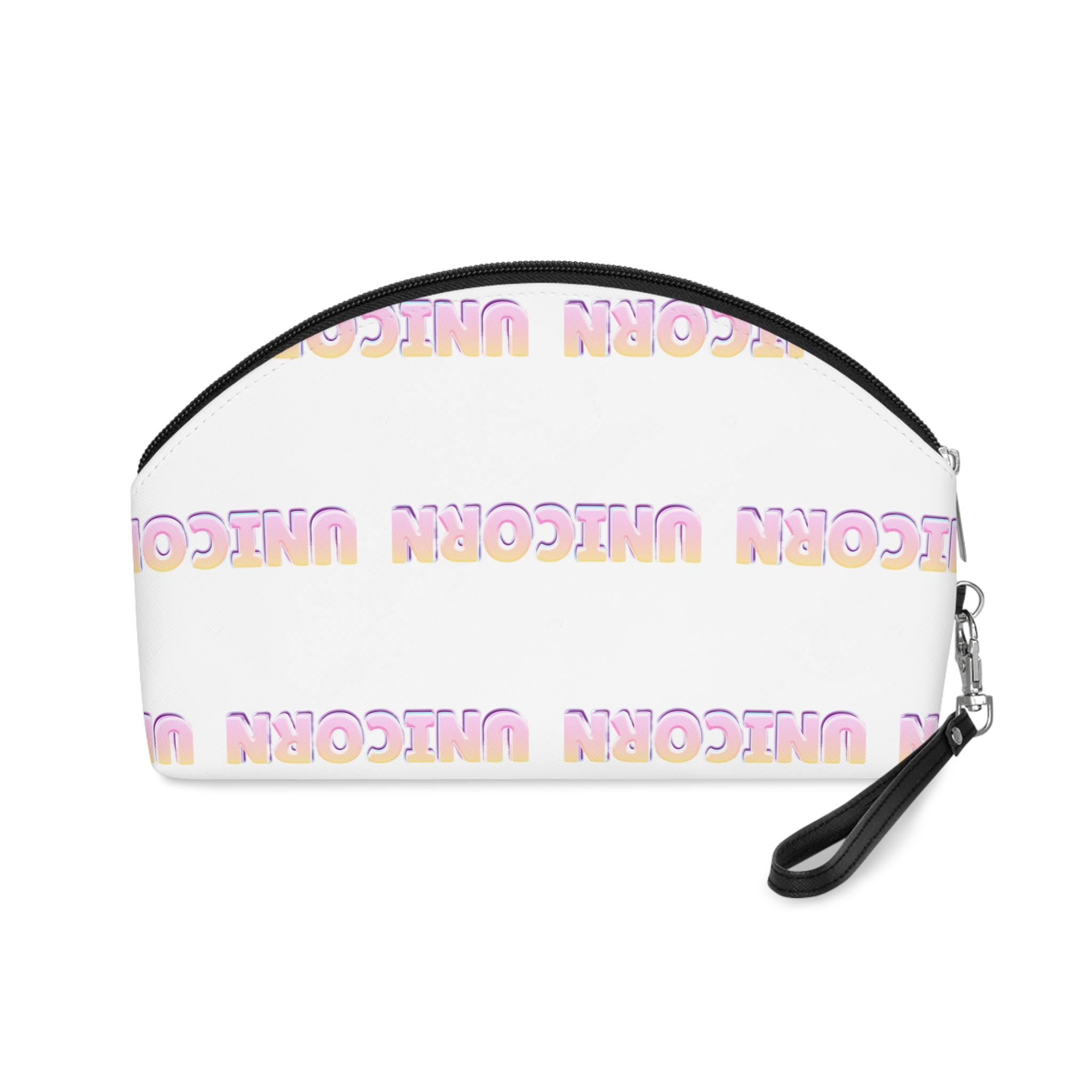 Unicorn Editable Text Effect Makeup Bag - Image 2