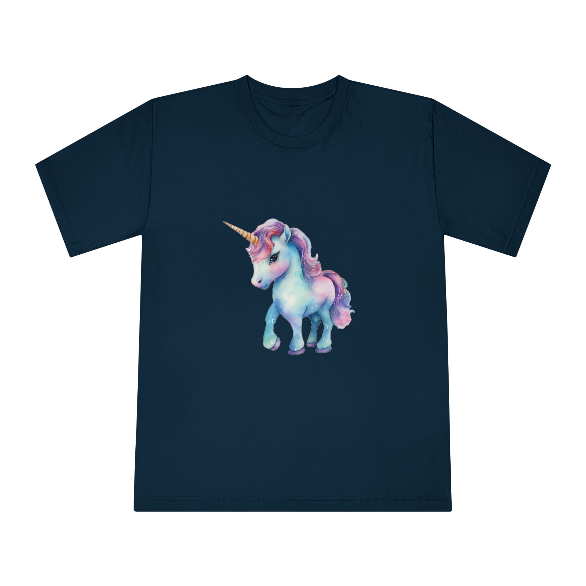 Unicorn With Colorful Mane Pink Mane Generative Ai Unisex Classic Crewneck T Shirt - Image 17
