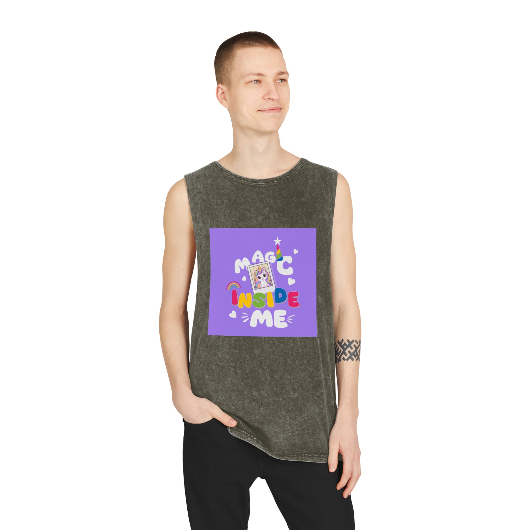 Original Design 02F2E7 Unisex Stonewash Tank Top - Image 7