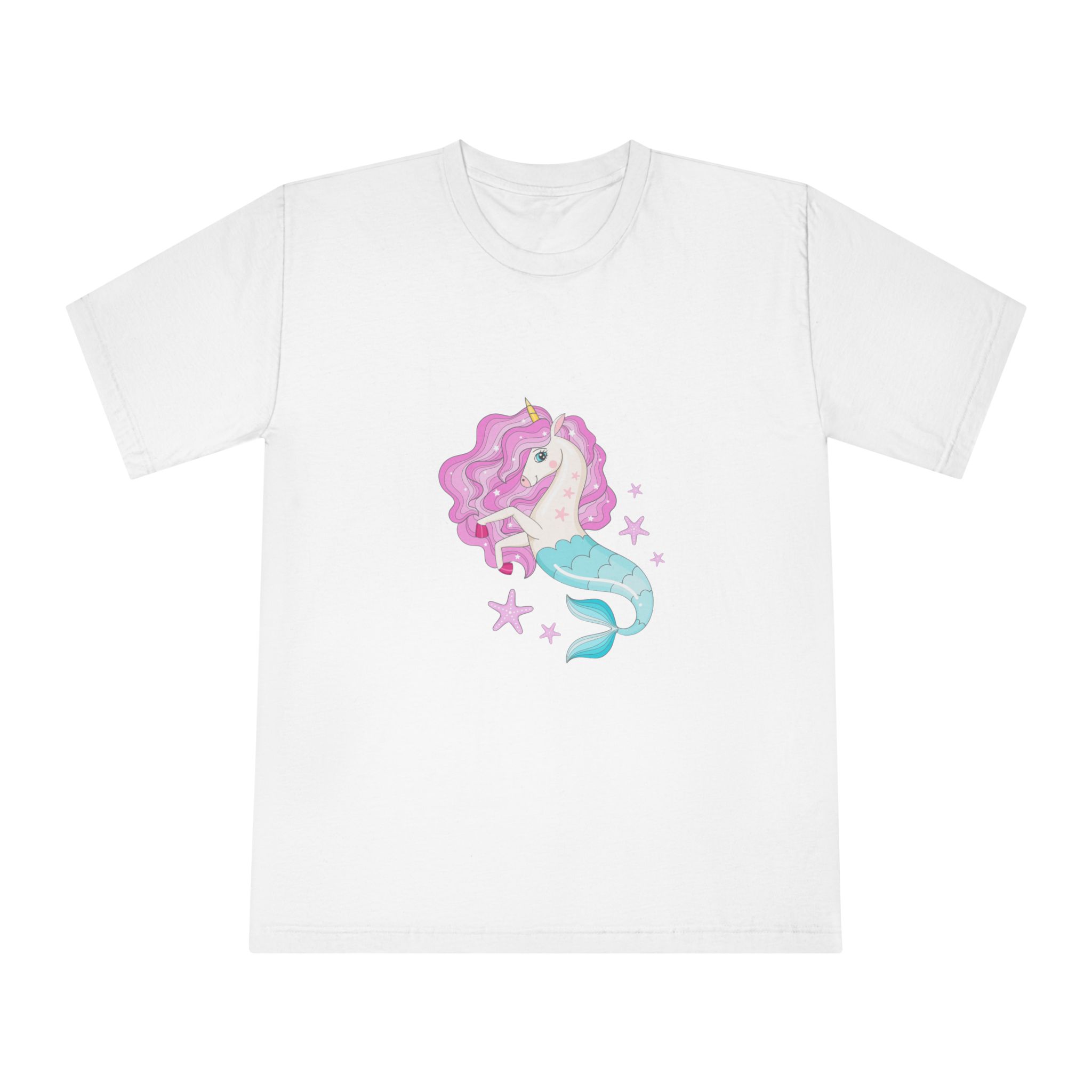 Beautiful Seahorse Unicorn With Pink Mane Unisex Classic Crewneck T Shirt