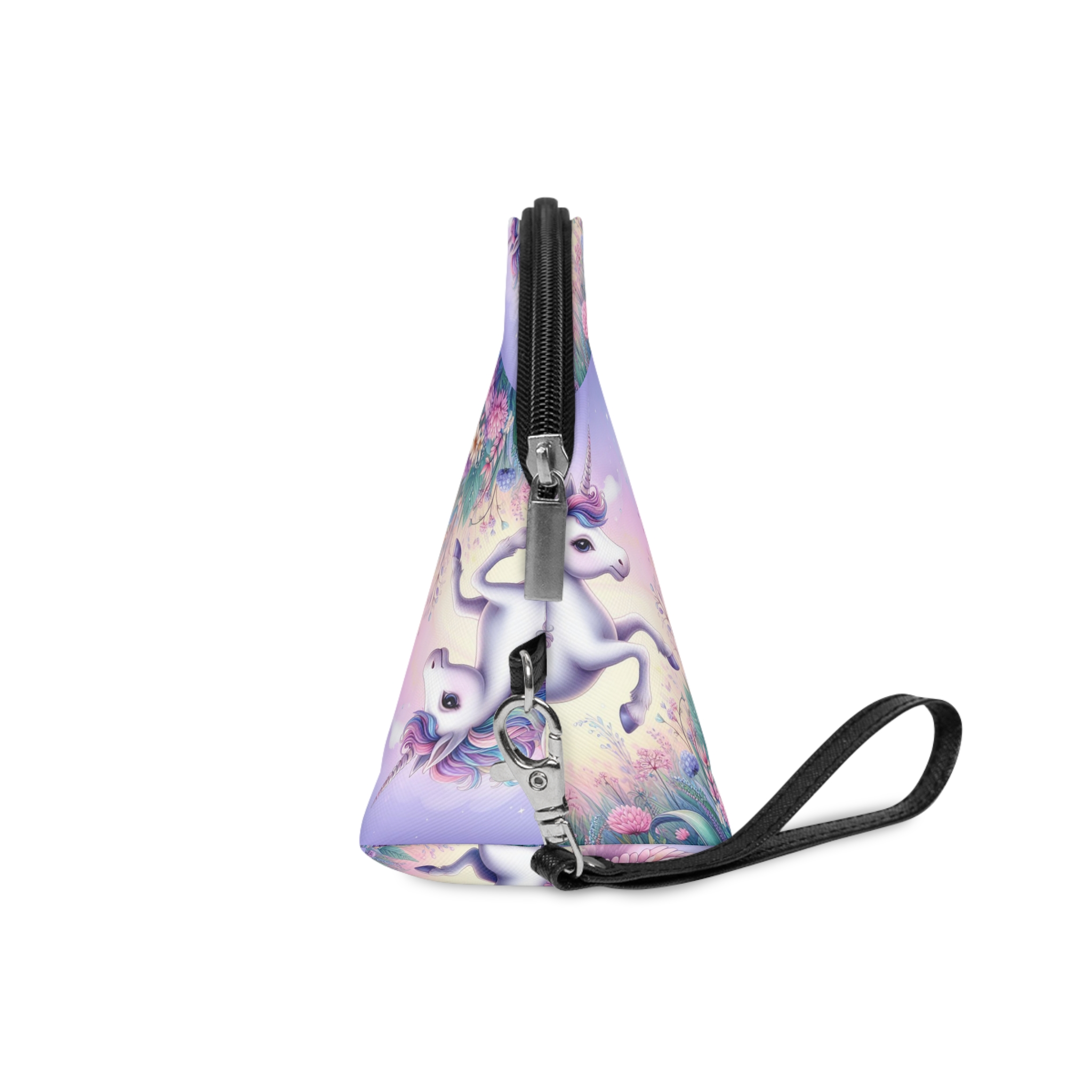Beautiful Unicorn Running Magical Meadow Unicorn Background Images Whimsical Unicorn (1) Makeup Bag - Image 3