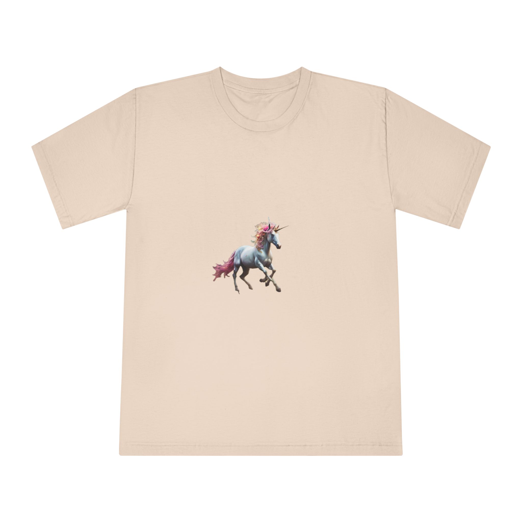 Beautiful Unicorn Running Magical Meadow Unicorn Background Images Whimsical Unicorn (5) Unisex Classic Crewneck T Shirt - Image 9