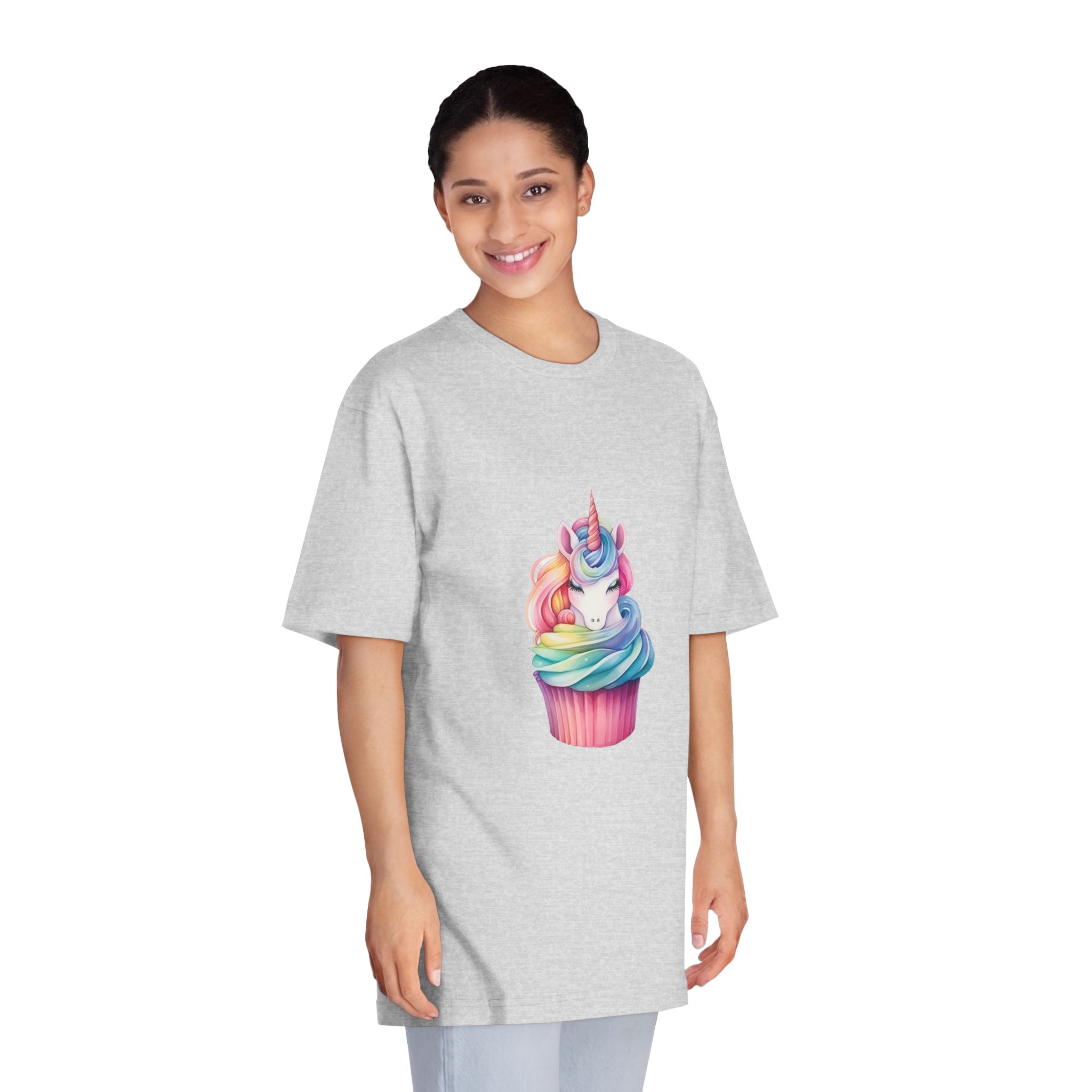 There Is Cupcake With Unicorn Face Top It Generative Ai Unisex Classic Crewneck T Shirt - Image 15