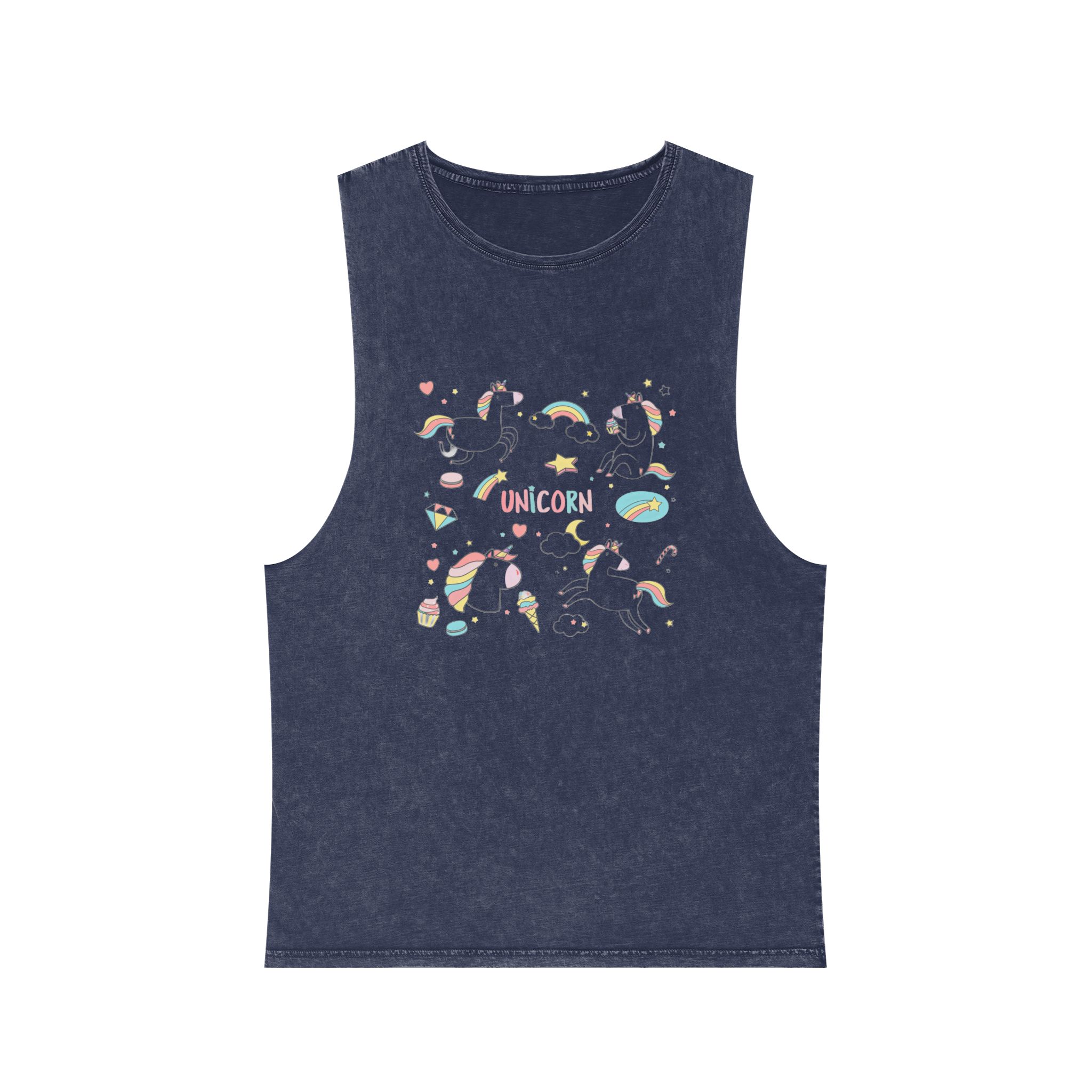 Unicorn V141 Unisex Stonewash Tank Top - Image 13
