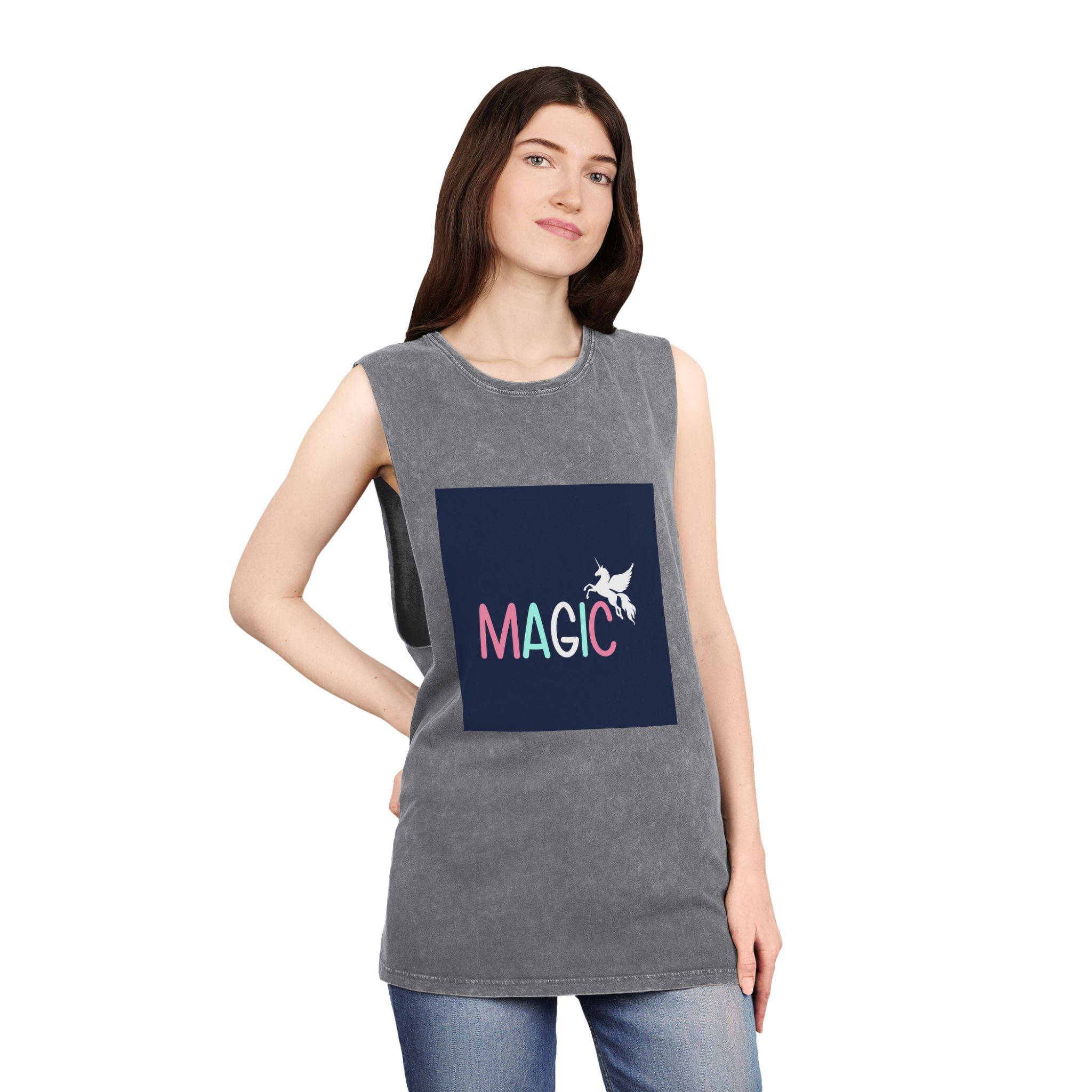 Magic Unisex Stonewash Tank Top - Image 12