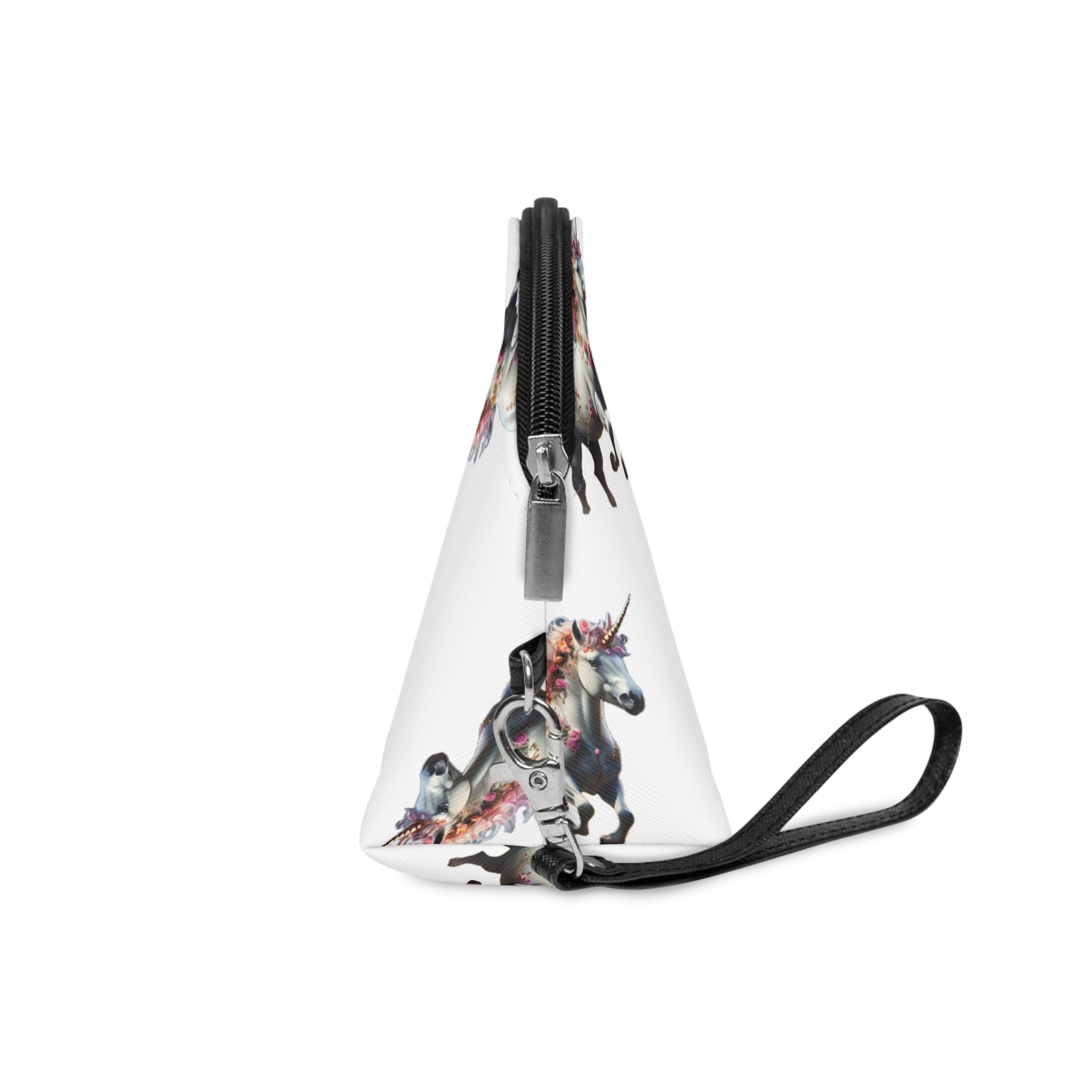 Beautiful Unicorn Running Magical Meadow Unicorn Background Images Whimsical Unicorn (38) Makeup Bag - Image 3