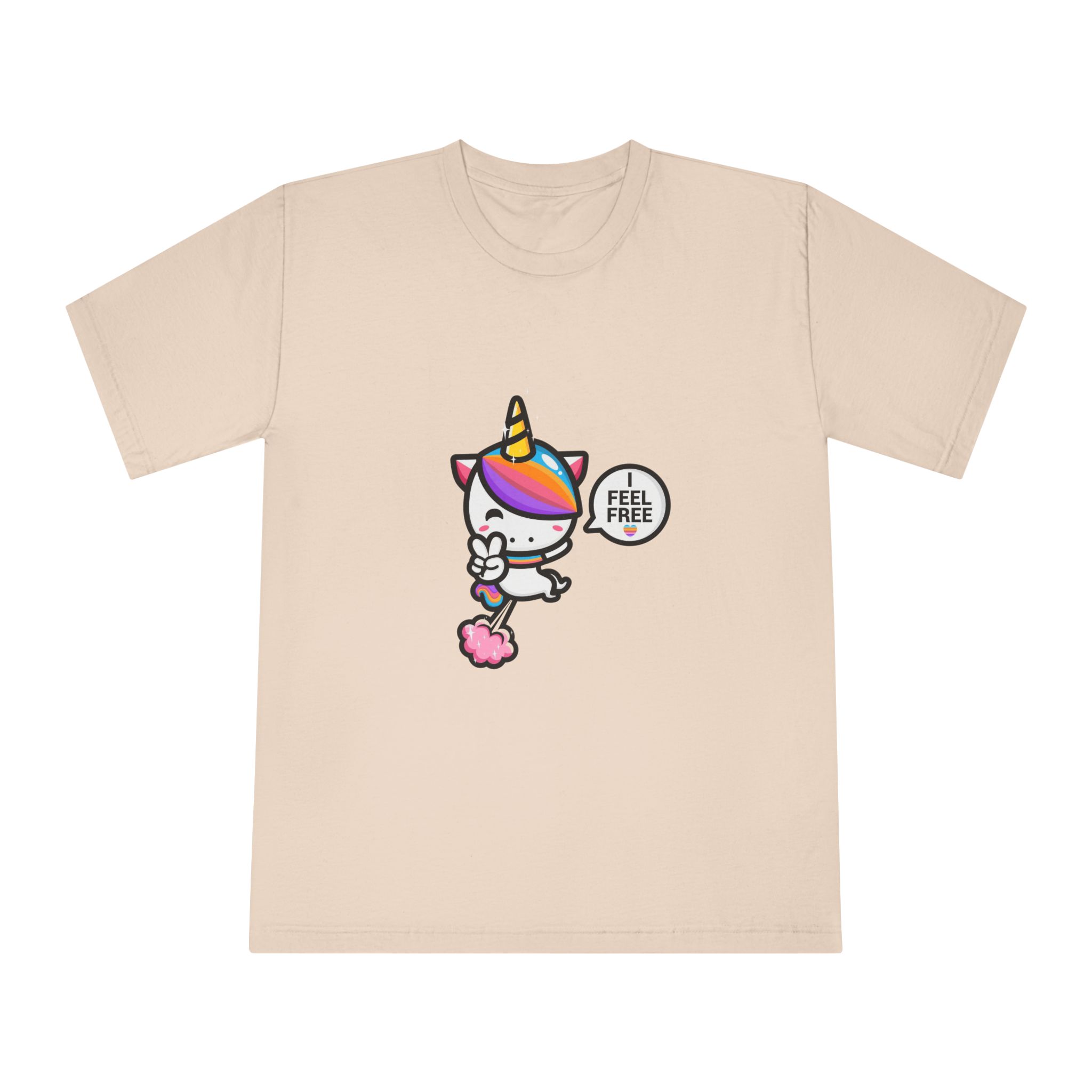 Cute Unicorn Is Flying With Fart Unisex Classic Crewneck T Shirt - Image 9