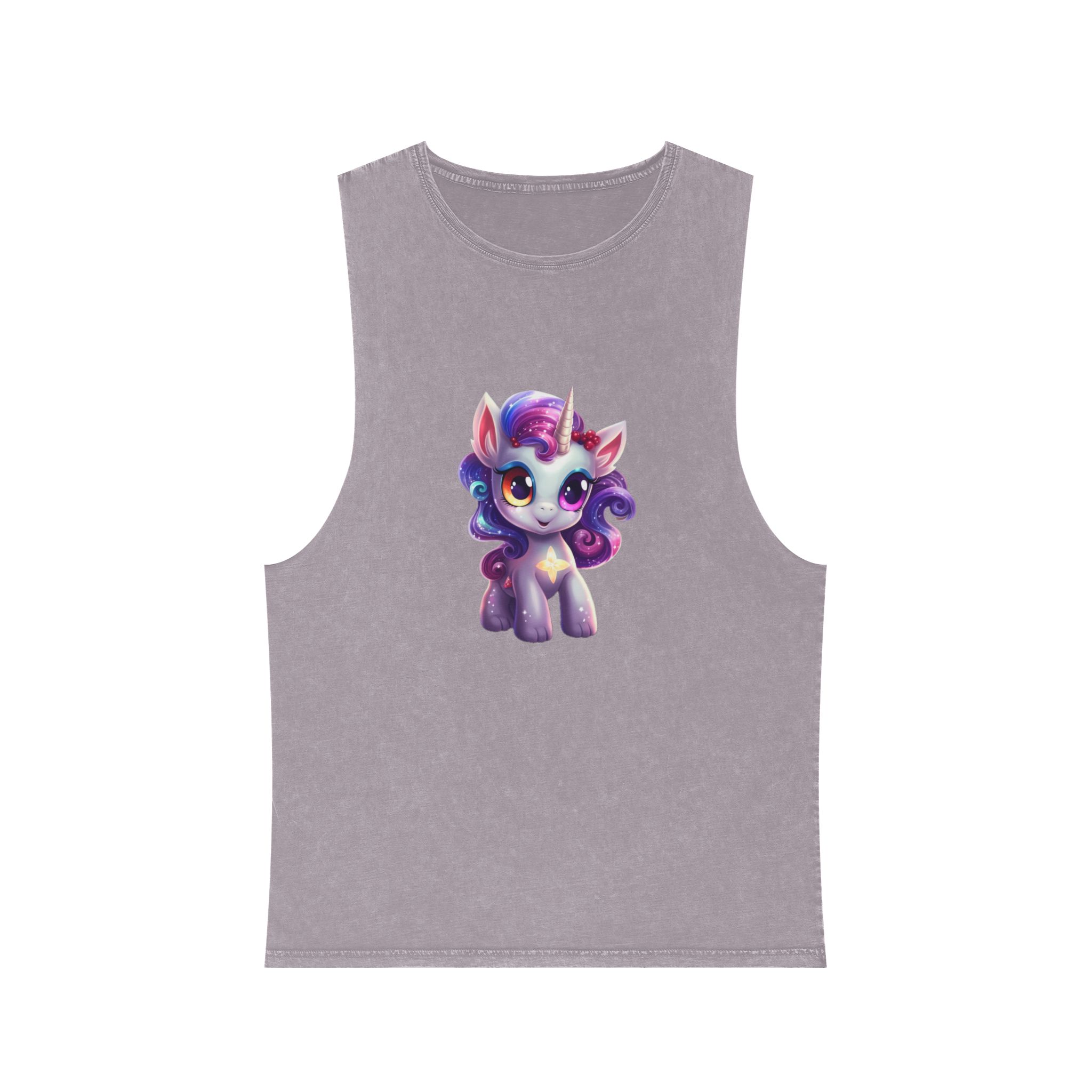 Beautiful Cute Baby Unicorn (2) Unisex Stonewash Tank Top - Image 17