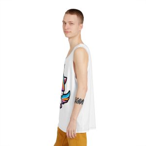 Cute Unicorn Mascot Design Mens Tank Aop