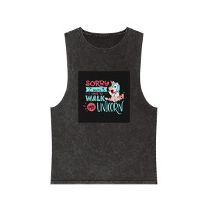 Unicorn Design 5 Unisex Stonewash Tank Top