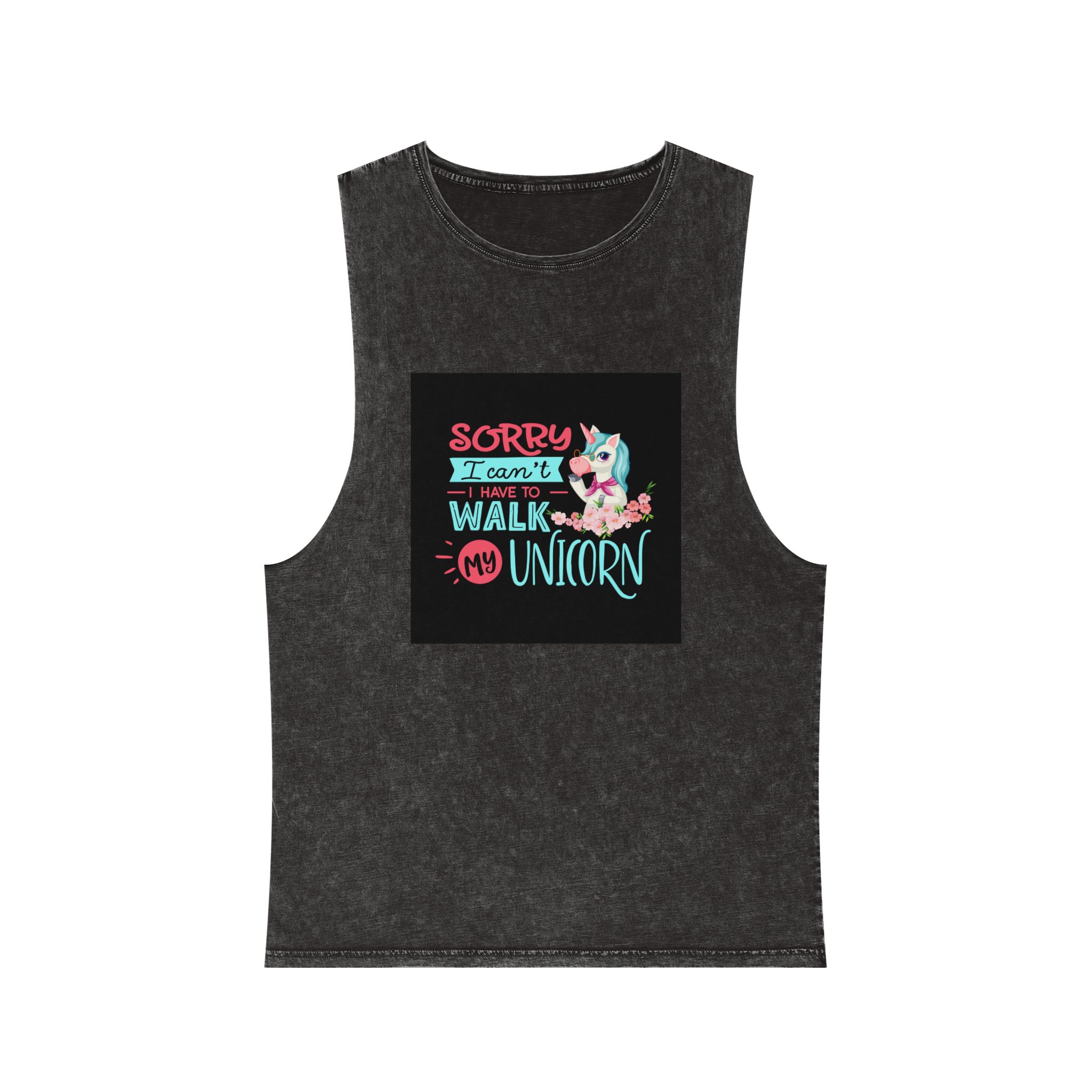Unicorn Design 5 Unisex Stonewash Tank Top