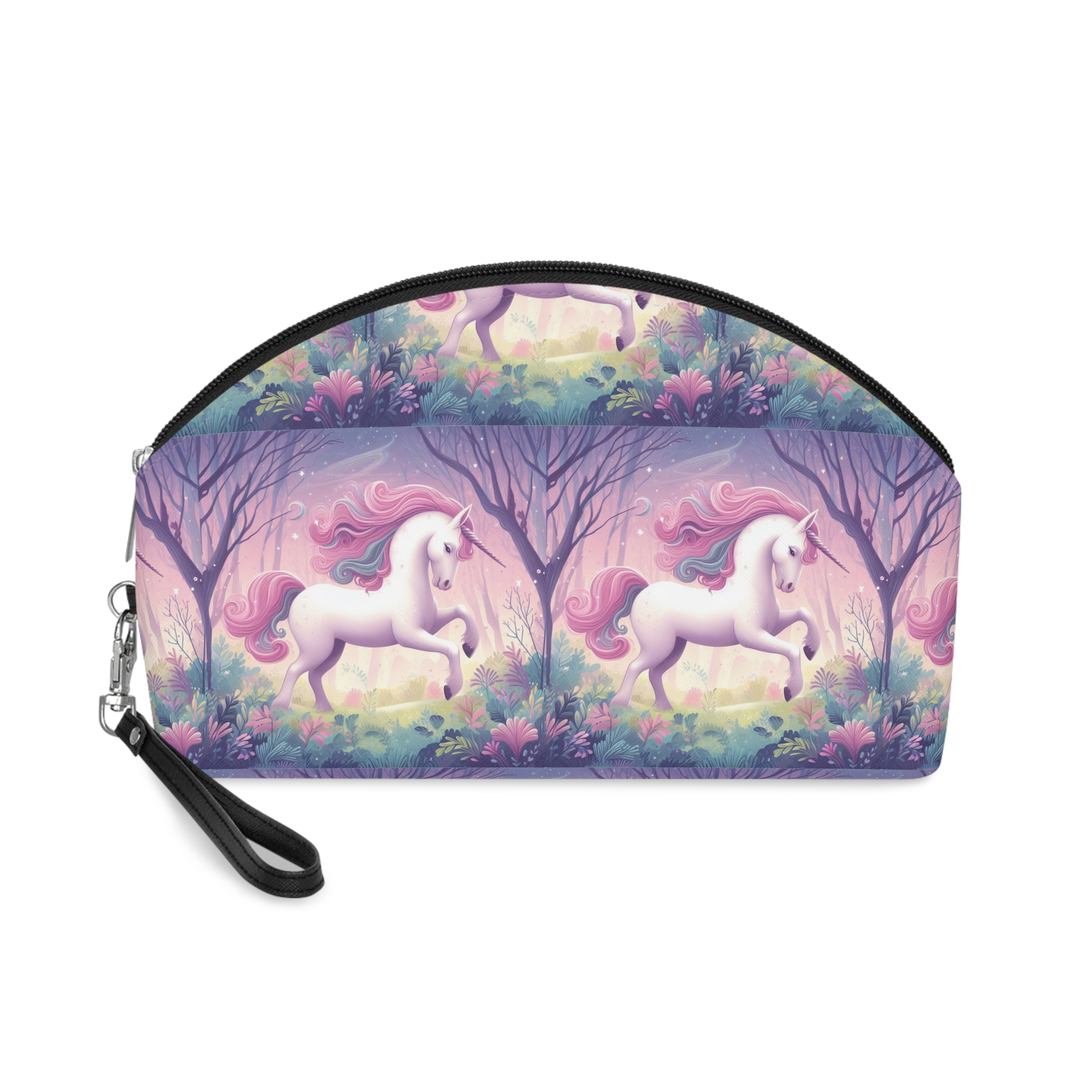 Beautiful Unicorn Running Magical Meadow Unicorn Background Images Whimsical Unicorn (25) Makeup Bag