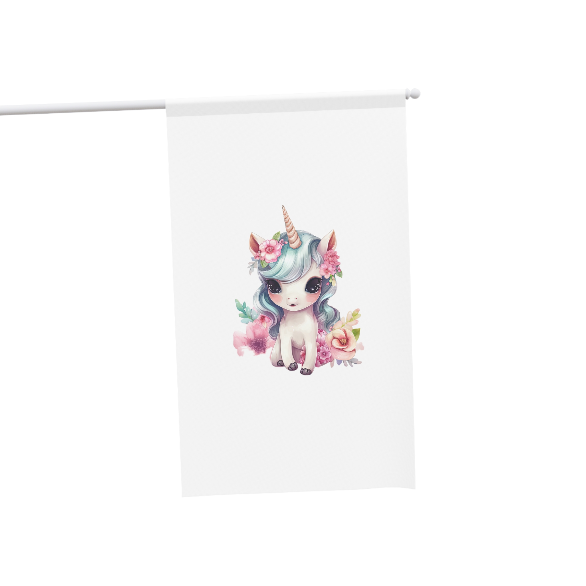 Unicorn With Flower Crown Its Head (1) House Banner - Image 3