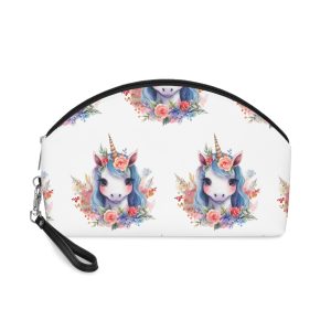 Unicorn With Flower Crown It Makeup Bag