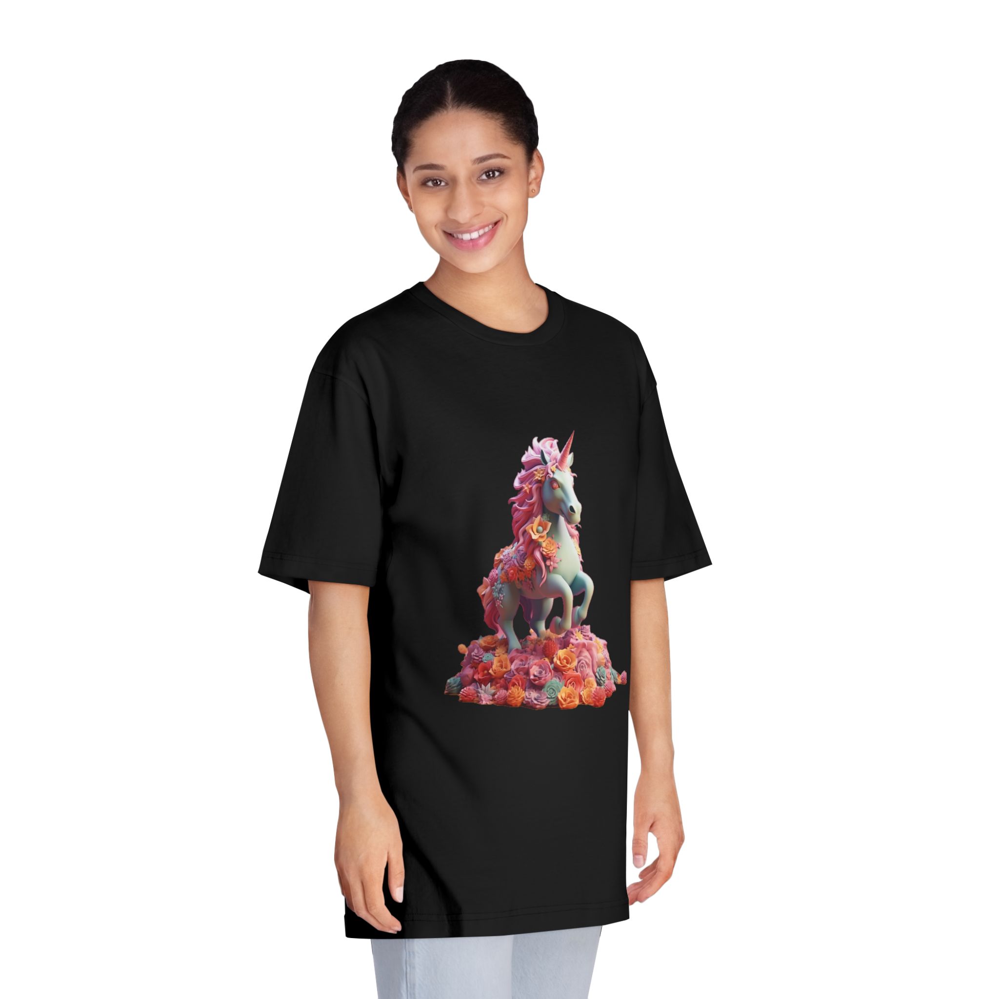 Colorful 3d Mythical Unicorn (3) Copy Unisex Classic Crewneck T Shirt - Image 7
