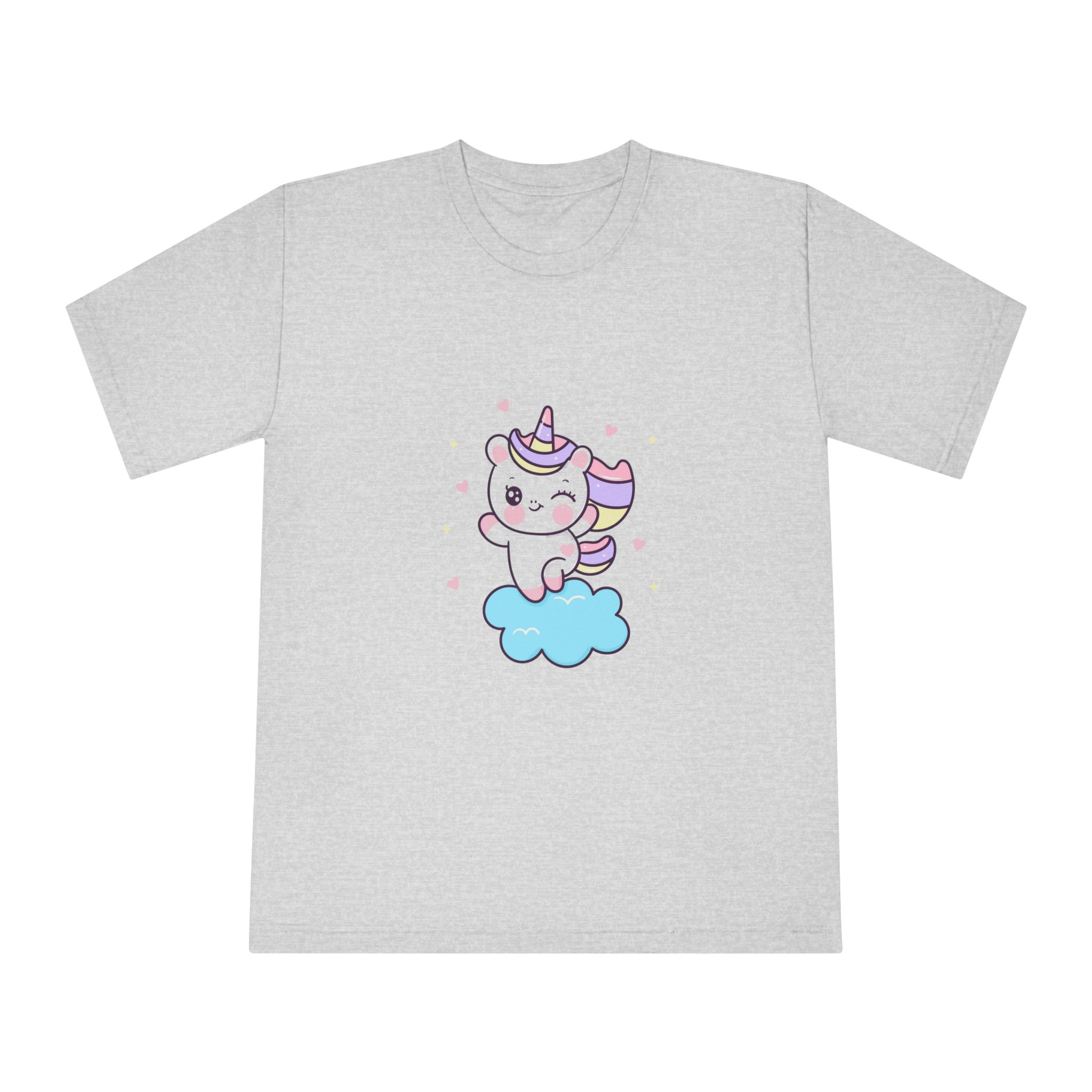 Unicorn Cloud Kawaii Animal Cartoon Fairytale Character Unisex Classic Crewneck T Shirt - Image 13