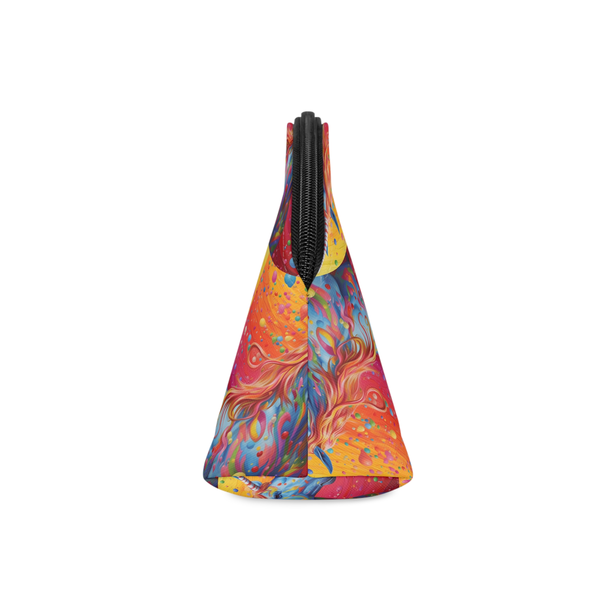 Painting Unicorn With Colorful Mane Rainbow Mane Generative Ai Makeup Bag - Image 4