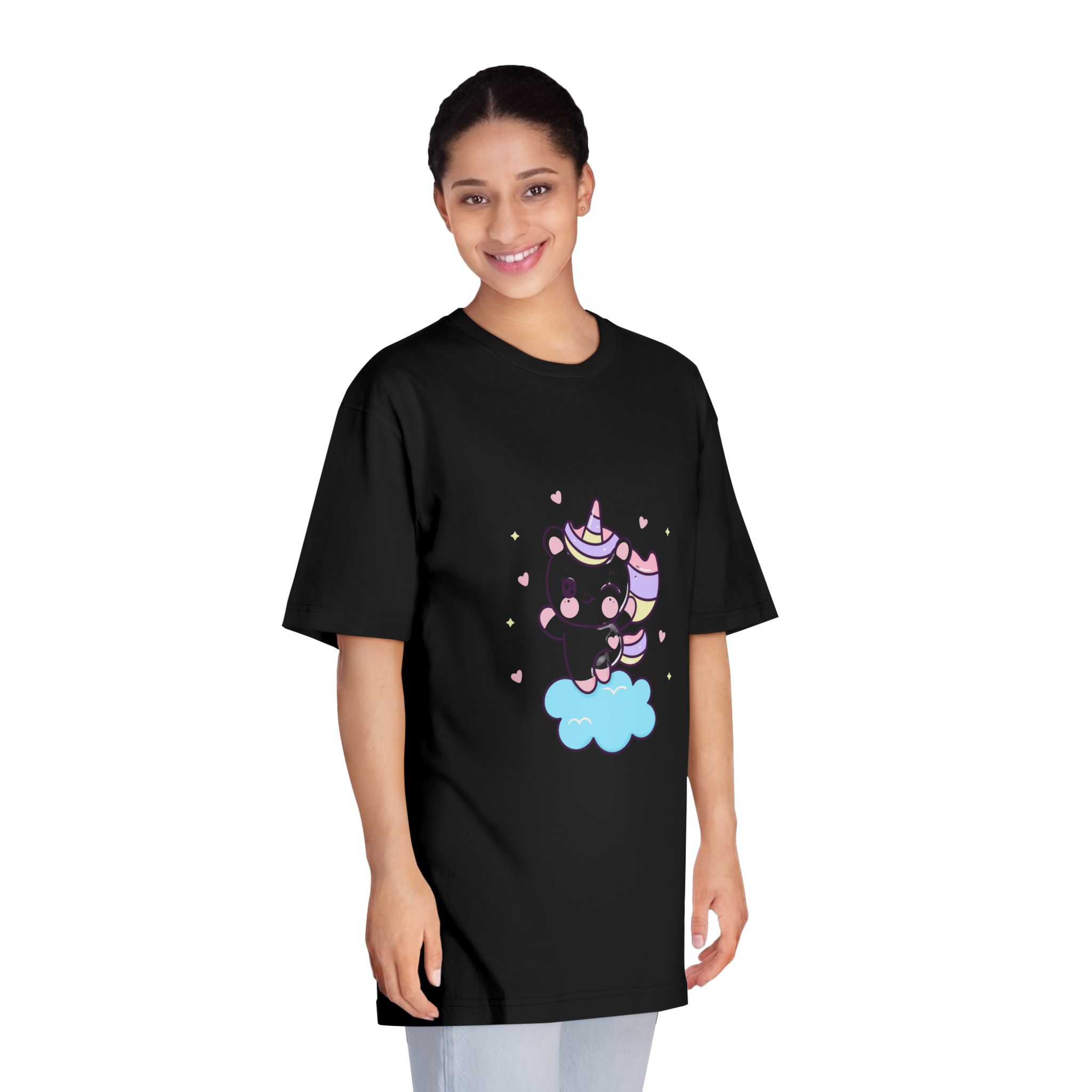 Unicorn Cloud Kawaii Animal Cartoon Fairytale Character Unisex Classic Crewneck T Shirt - Image 7