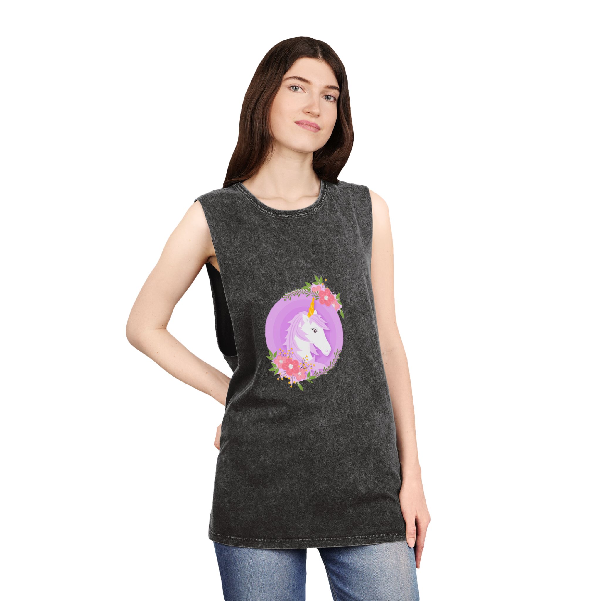Unicorn V304 Unisex Stonewash Tank Top - Image 4