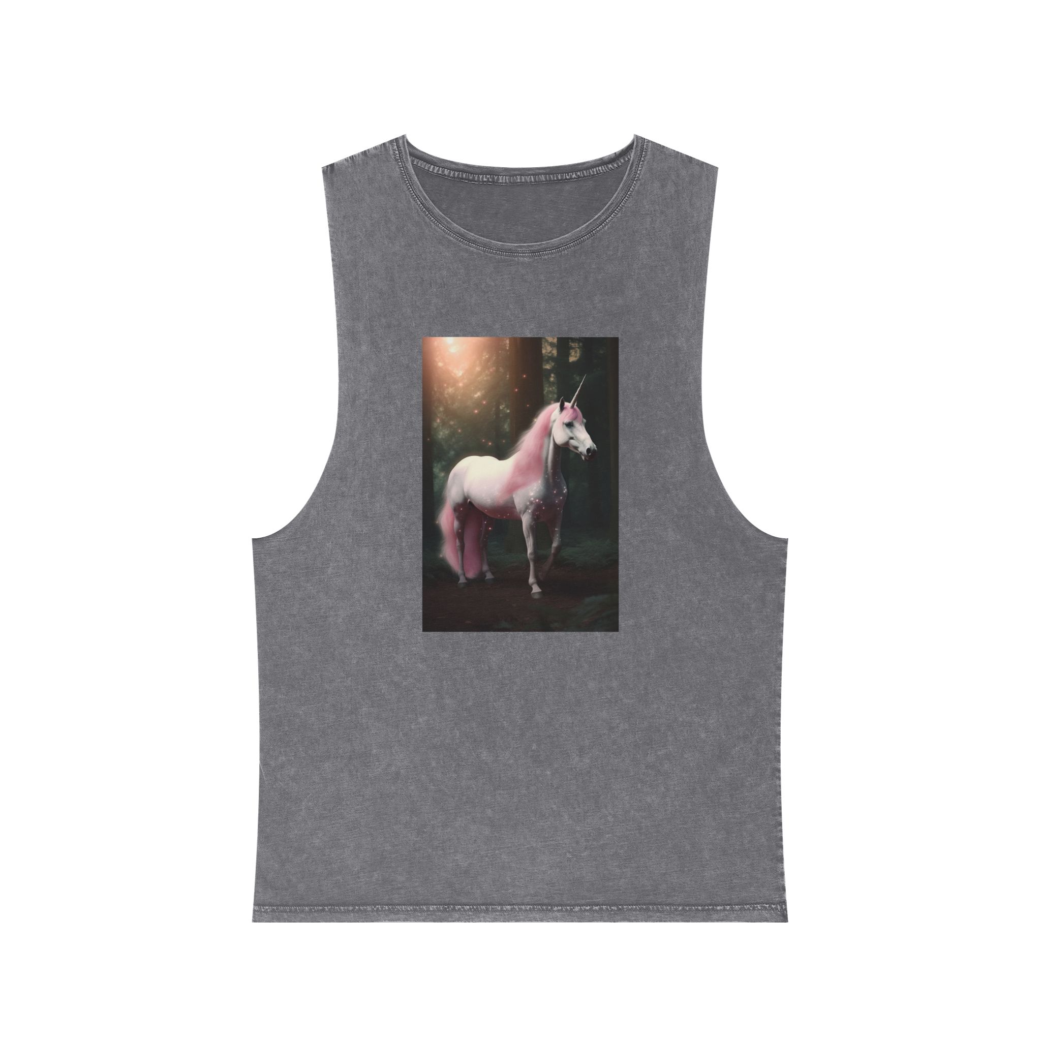Magical Mythical Unicorn Creature Unisex Stonewash Tank Top - Image 9
