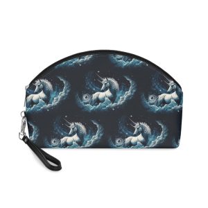 Fantastic Starry Sky With Fluffy Clouds Magical Unicorn Makeup Bag