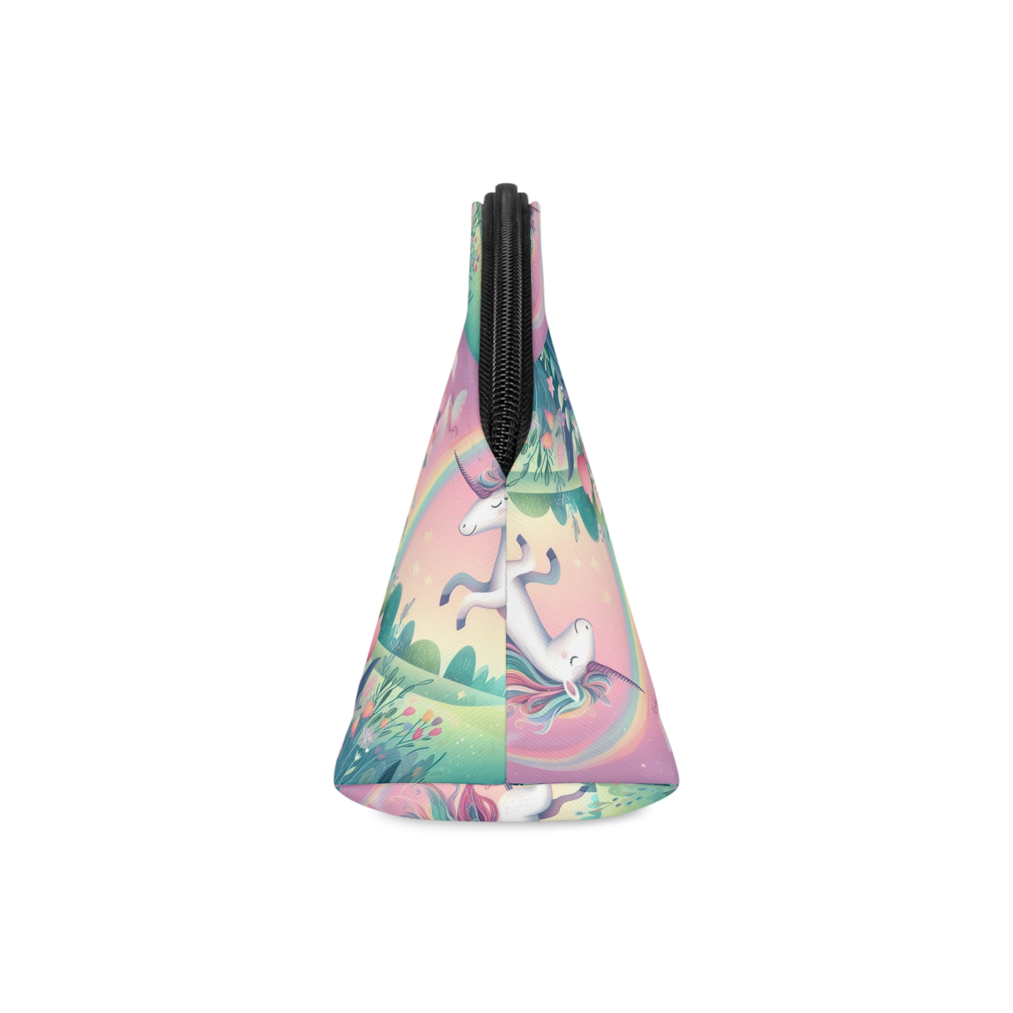 Beautiful Unicorn Running Magical Meadow Unicorn Background Images Whimsical Unicorn (9) Makeup Bag - Image 4