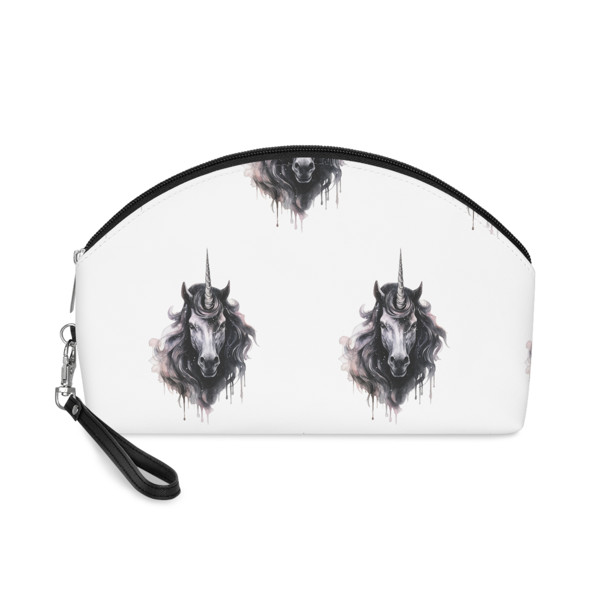 Painting Unicorn With Long Mane Horn Generative Ai Makeup Bag