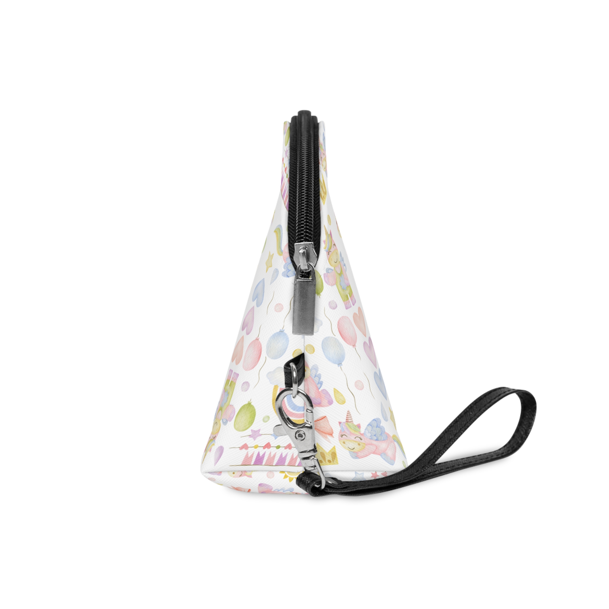 Set Watercolor Illustrations Unicorns Happy Birthday Stickers Makeup Bag - Image 3