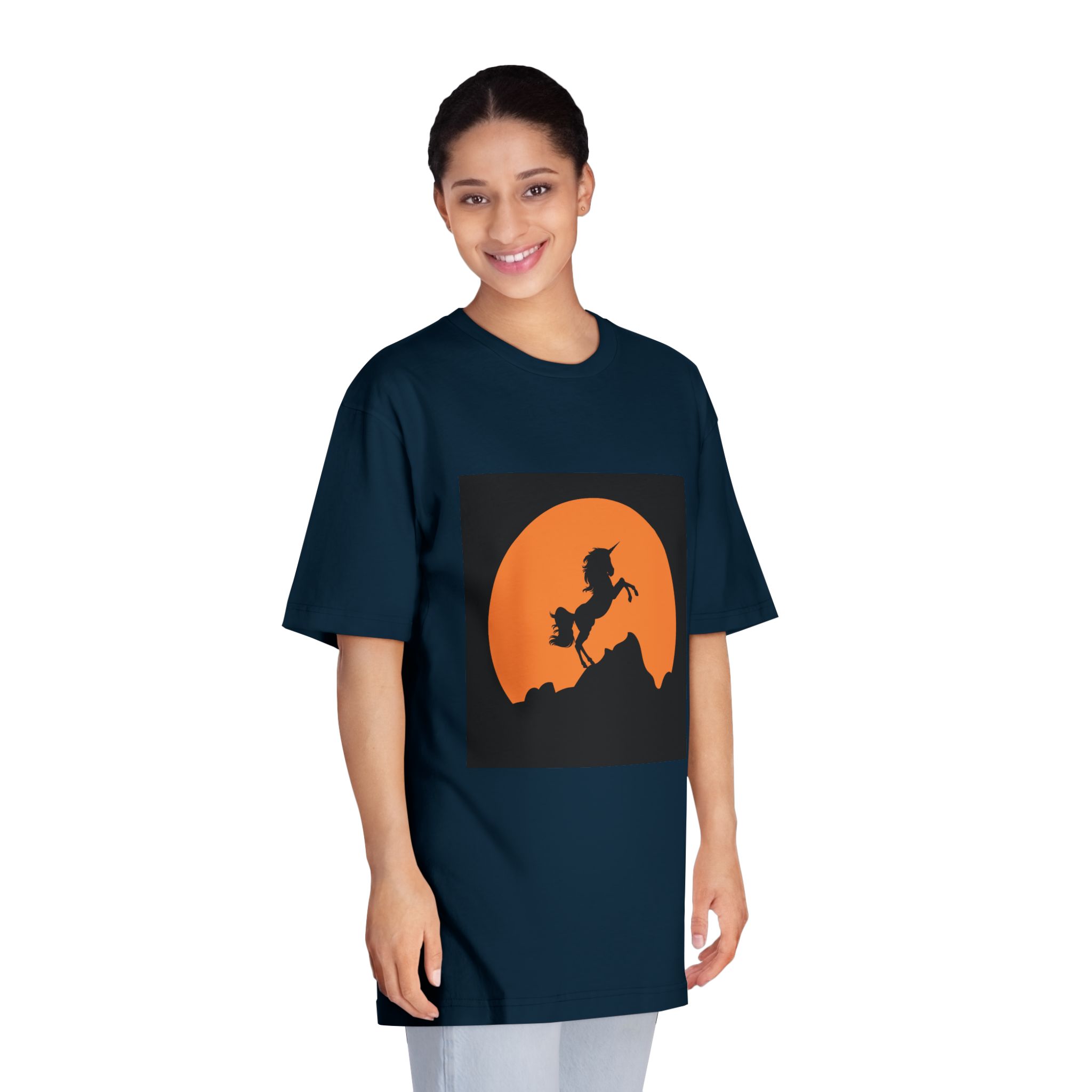 Unicorn Silhouette Unisex Classic Crewneck T Shirt - Image 19