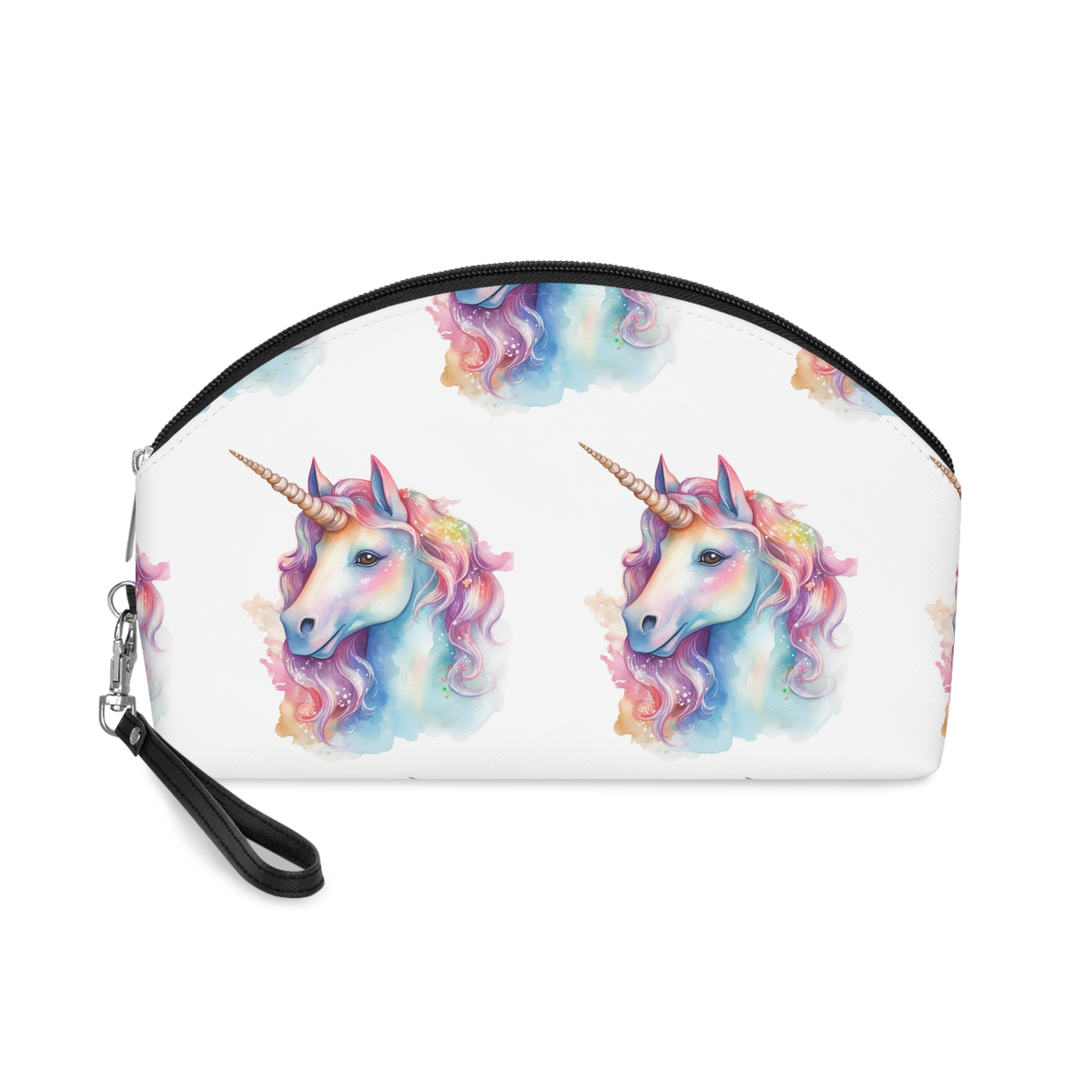 Painting Unicorn With Long Mane Colorful Mane Generative Ai Makeup Bag
