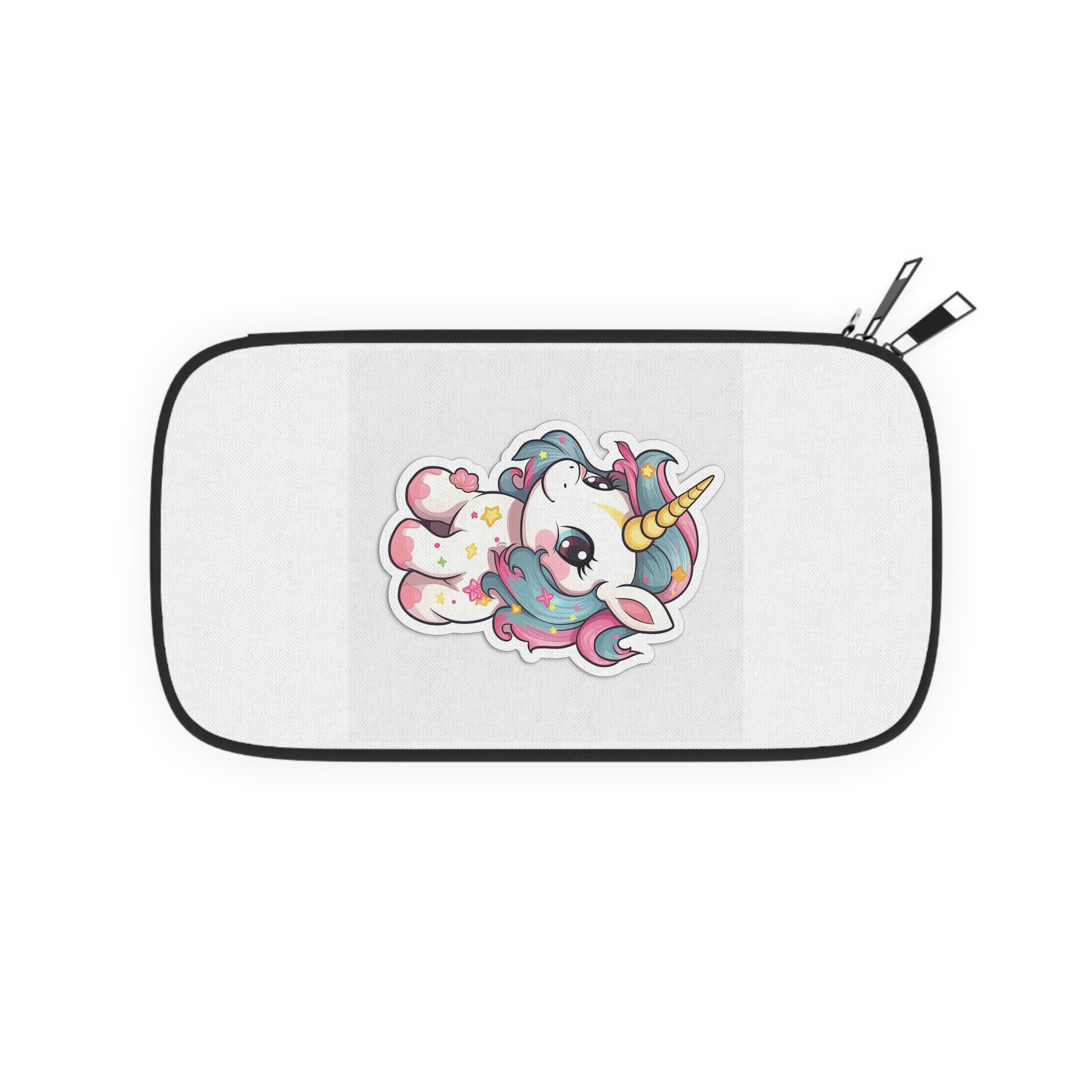 Cartoon Unicorn With Pink Mane Tail With Stars It Passport Wallet