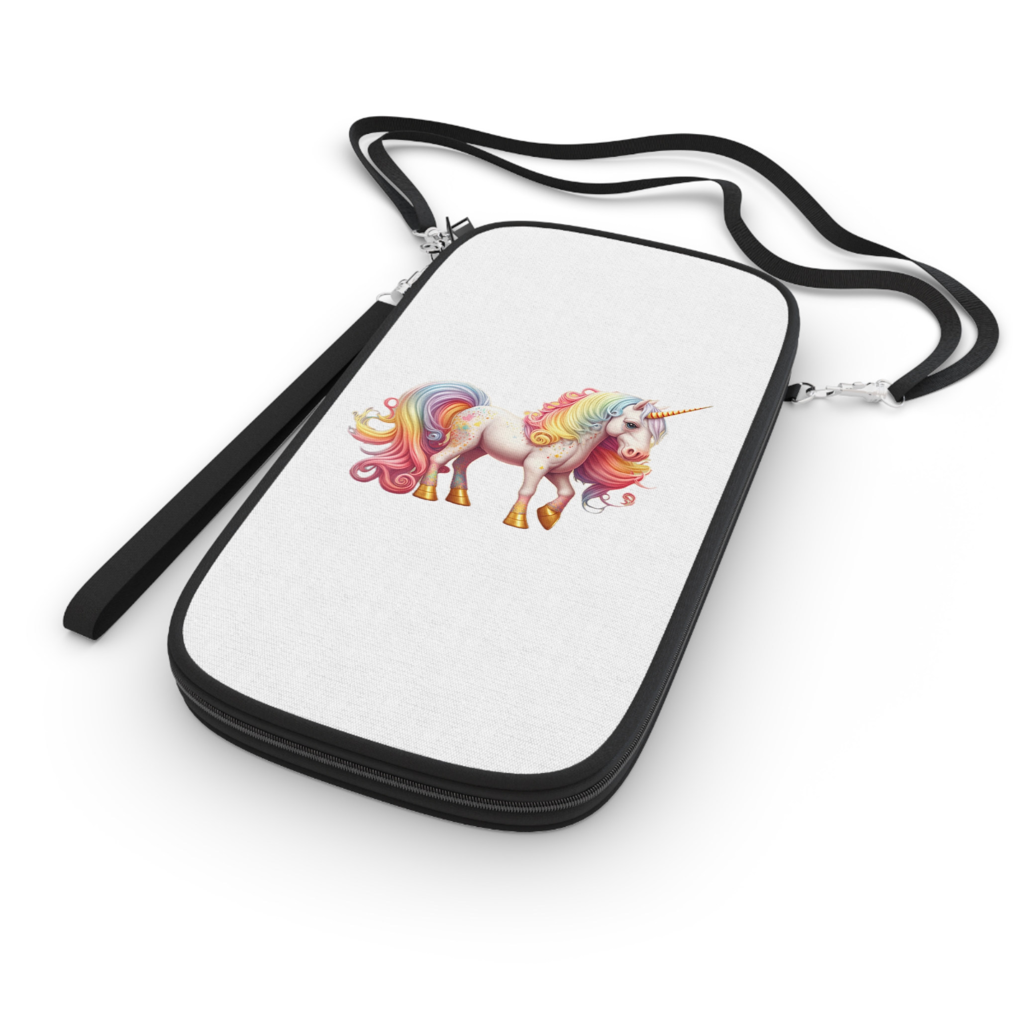 Cute Rainbow Unicorn Rainbow Colors Hair Fantasy Magic Unicorn Generative Ai Passport Wallet - Image 3