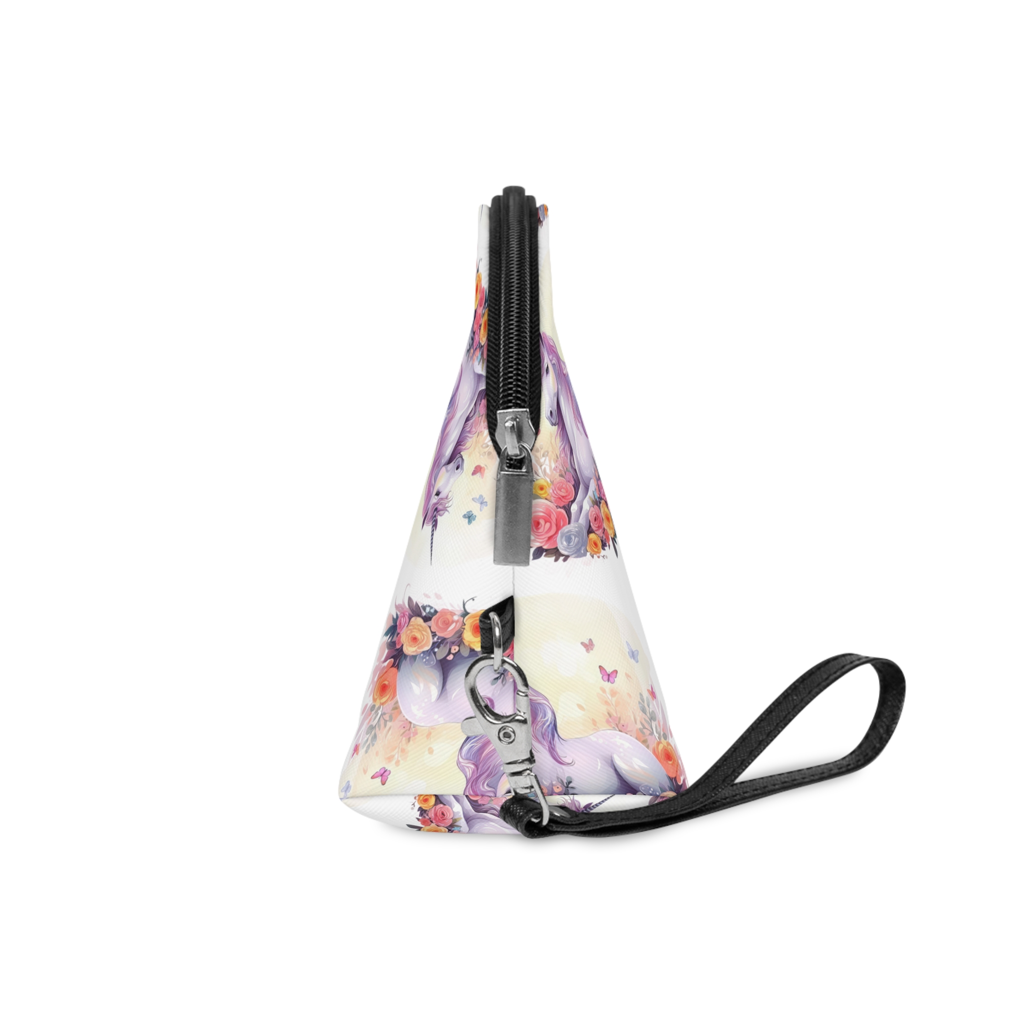 Illustration Little Unicorn Sits With Flowers Makeup Bag - Image 3