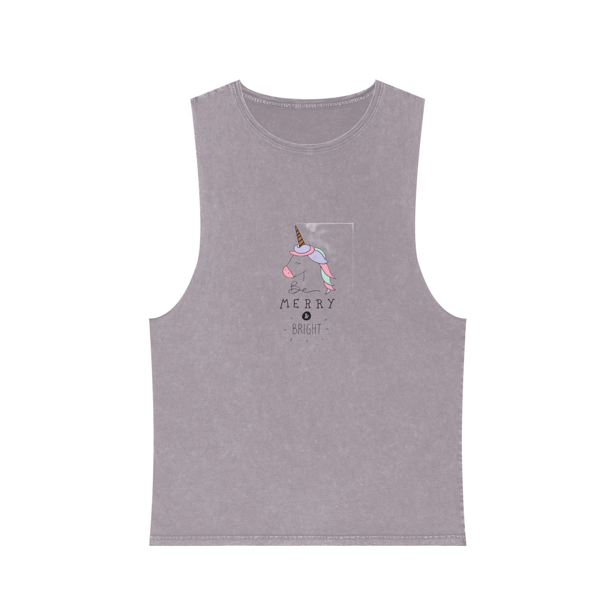 Christmas Card Unisex Stonewash Tank Top - Image 17