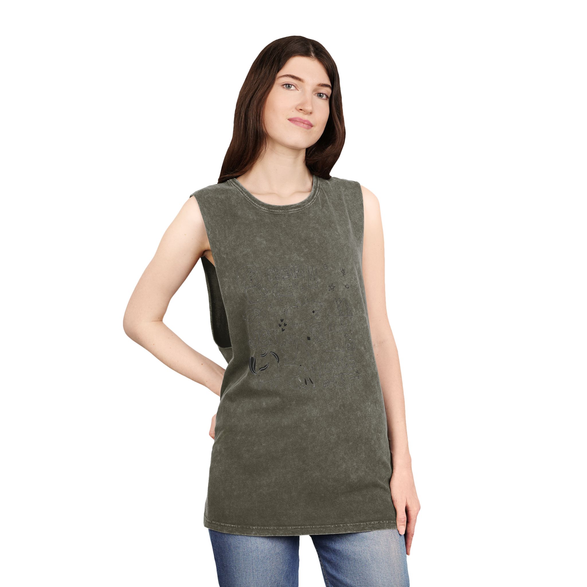 Unicorn V146 Unisex Stonewash Tank Top - Image 8