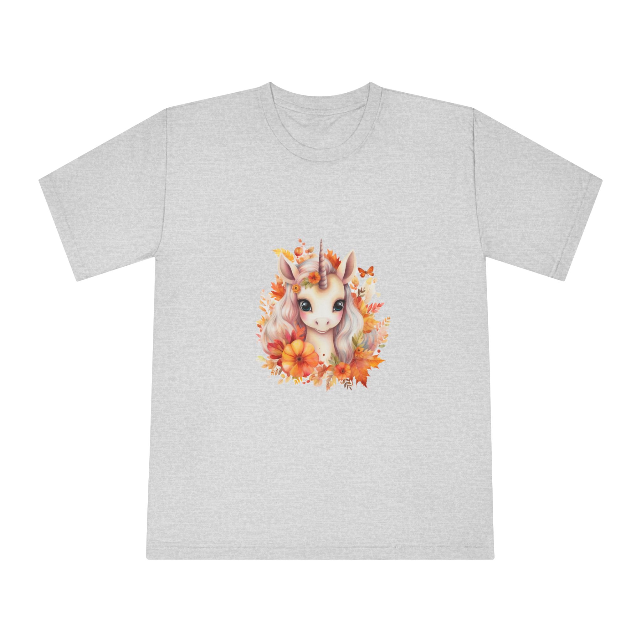 There Is Unicorn With Long Mane Flowers Around It Generative Ai Unisex Classic Crewneck T Shirt - Image 13