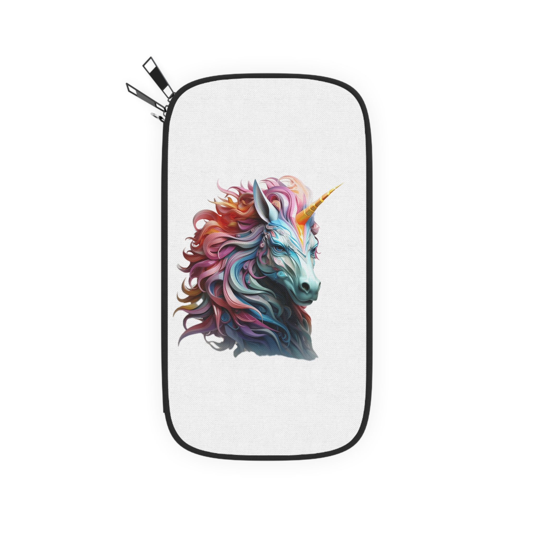 Colorful 3d Unicorn With Colorful Mane Passport Wallet - Image 2