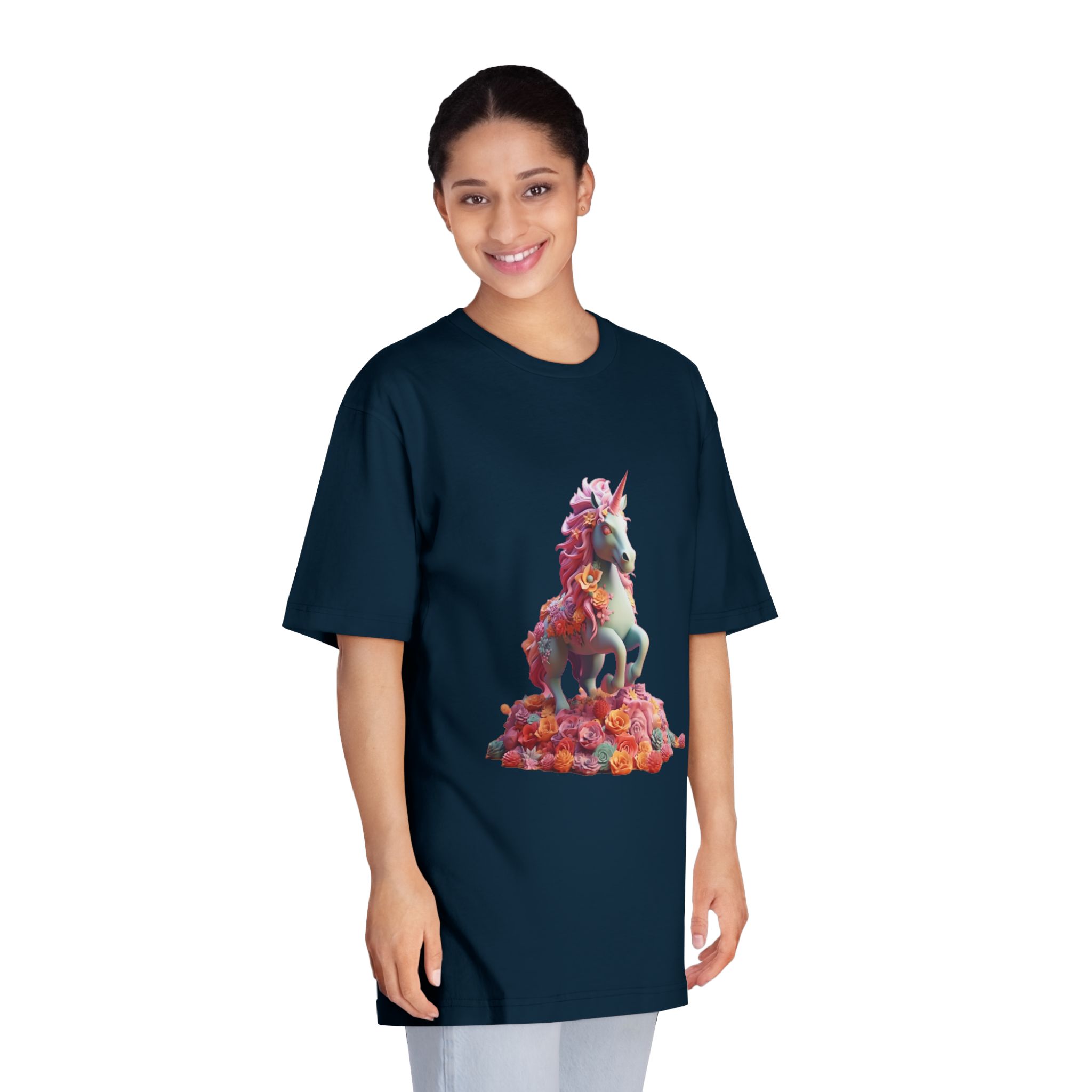 Colorful 3d Mythical Unicorn (3) Copy Unisex Classic Crewneck T Shirt - Image 19