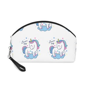 Cute Unicorn Cartoon Dream Big Series Hand Drawn Style Makeup Bag