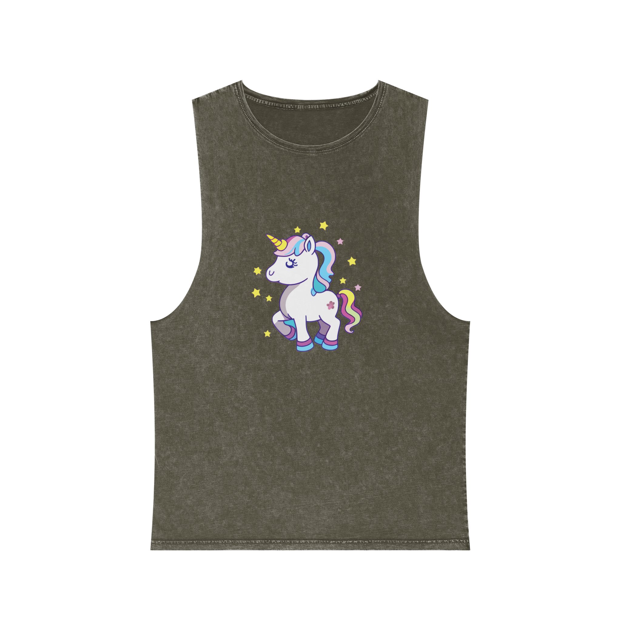 Unicorn 2 Unisex Stonewash Tank Top - Image 5