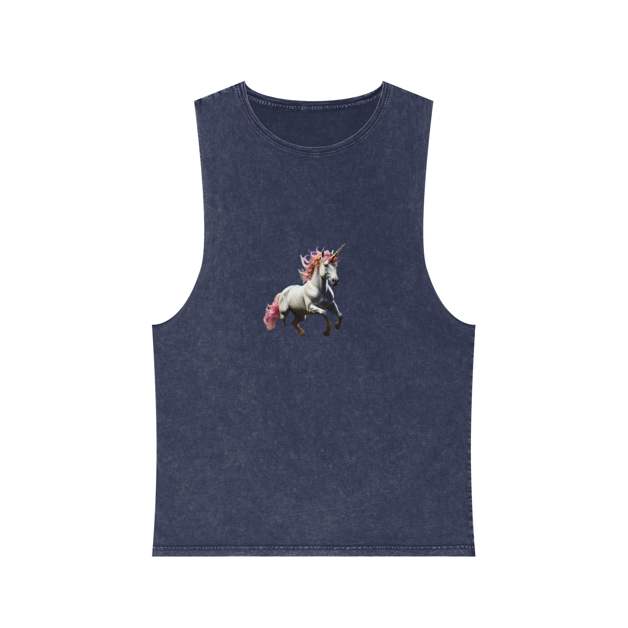 Beautiful Unicorn Running Magical Meadow Unicorn Background Images Whimsical Unicorn (23) Unisex Stonewash Tank Top - Image 13