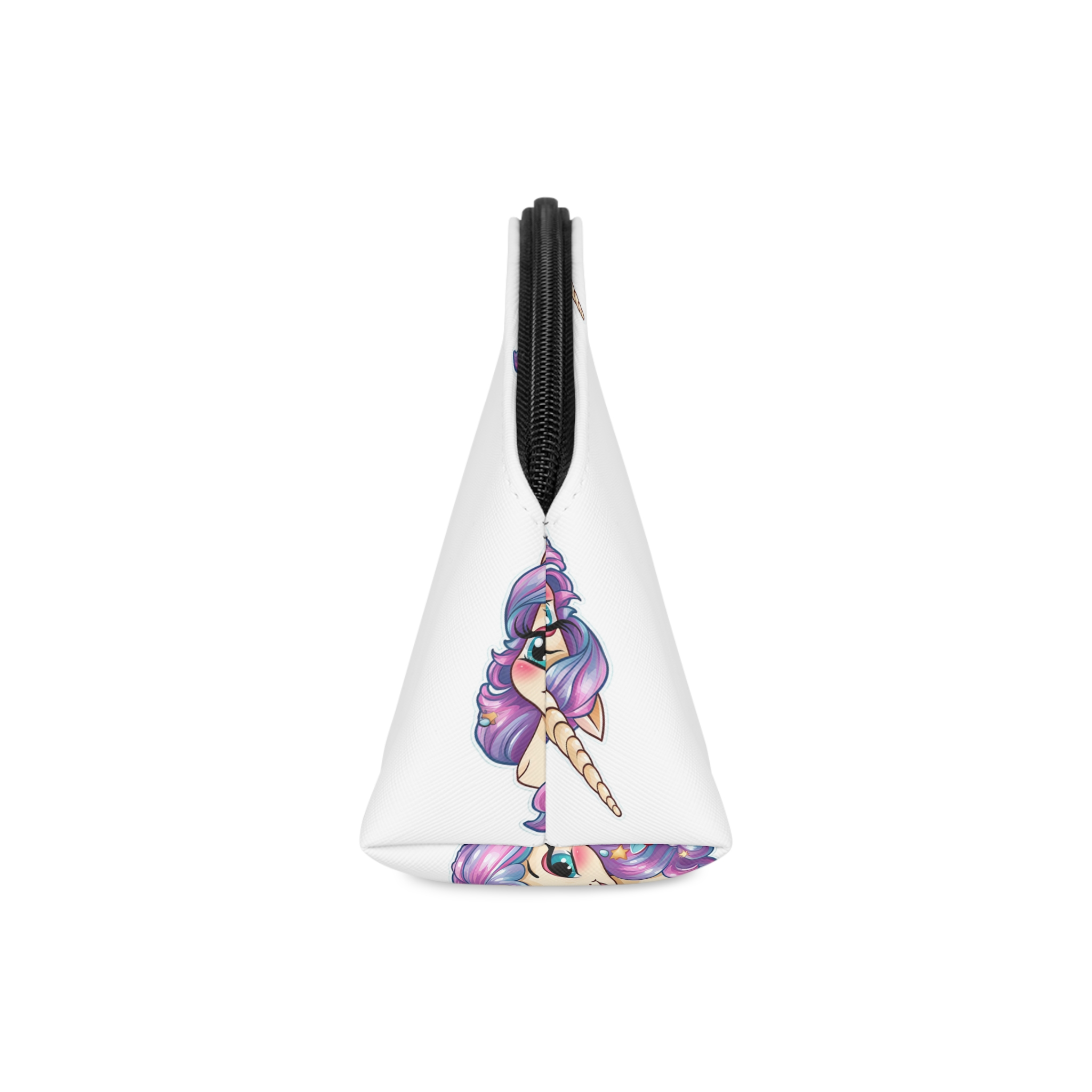 Cute Little Baby Unicorn With Rainbow Flowers Vector Illustration Set Generative Ai Makeup Bag - Image 4