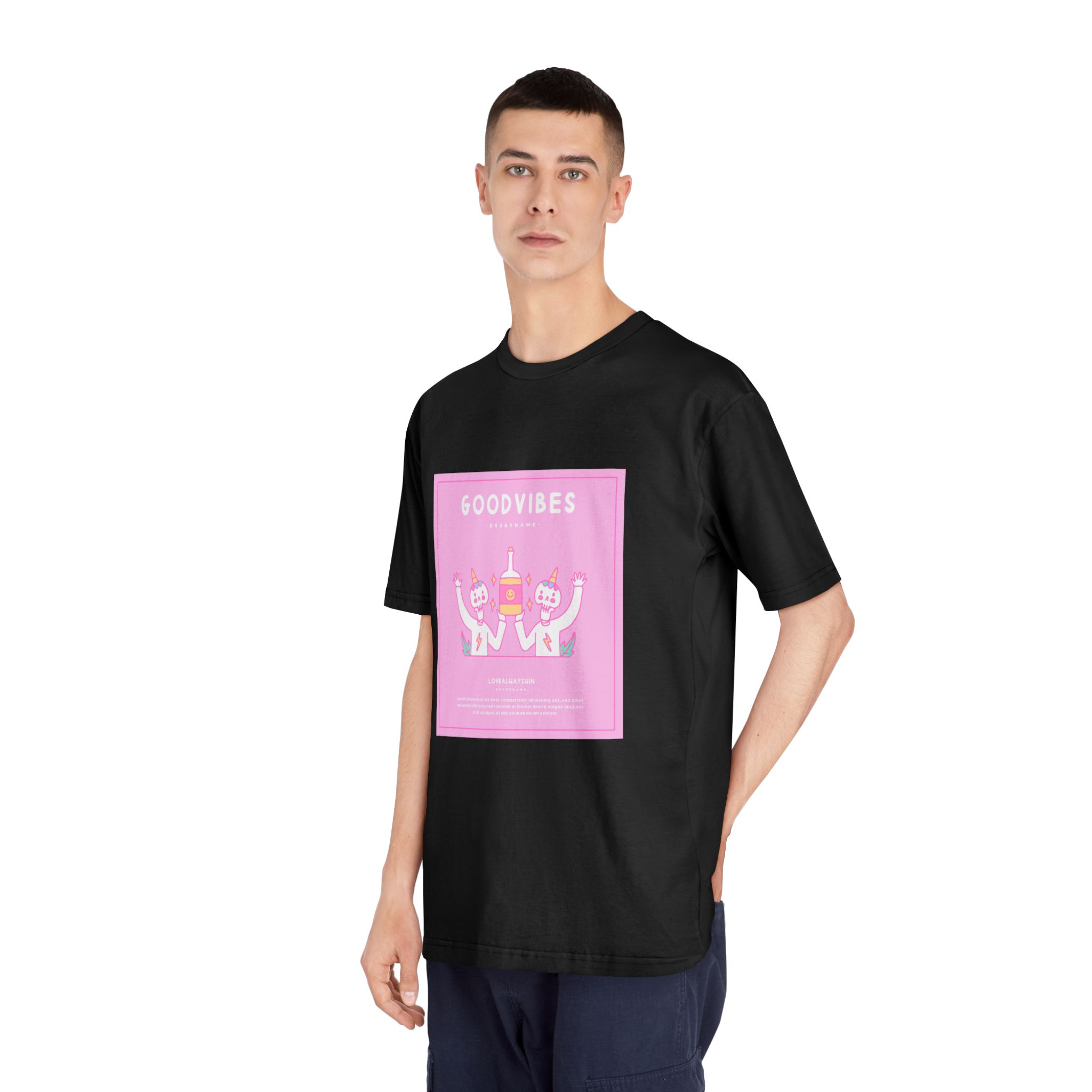 Cute Unicorn Skulls Holding Beer Bottle Illustration T Shirt Poster Unisex Classic Crewneck T Shirt - Image 8