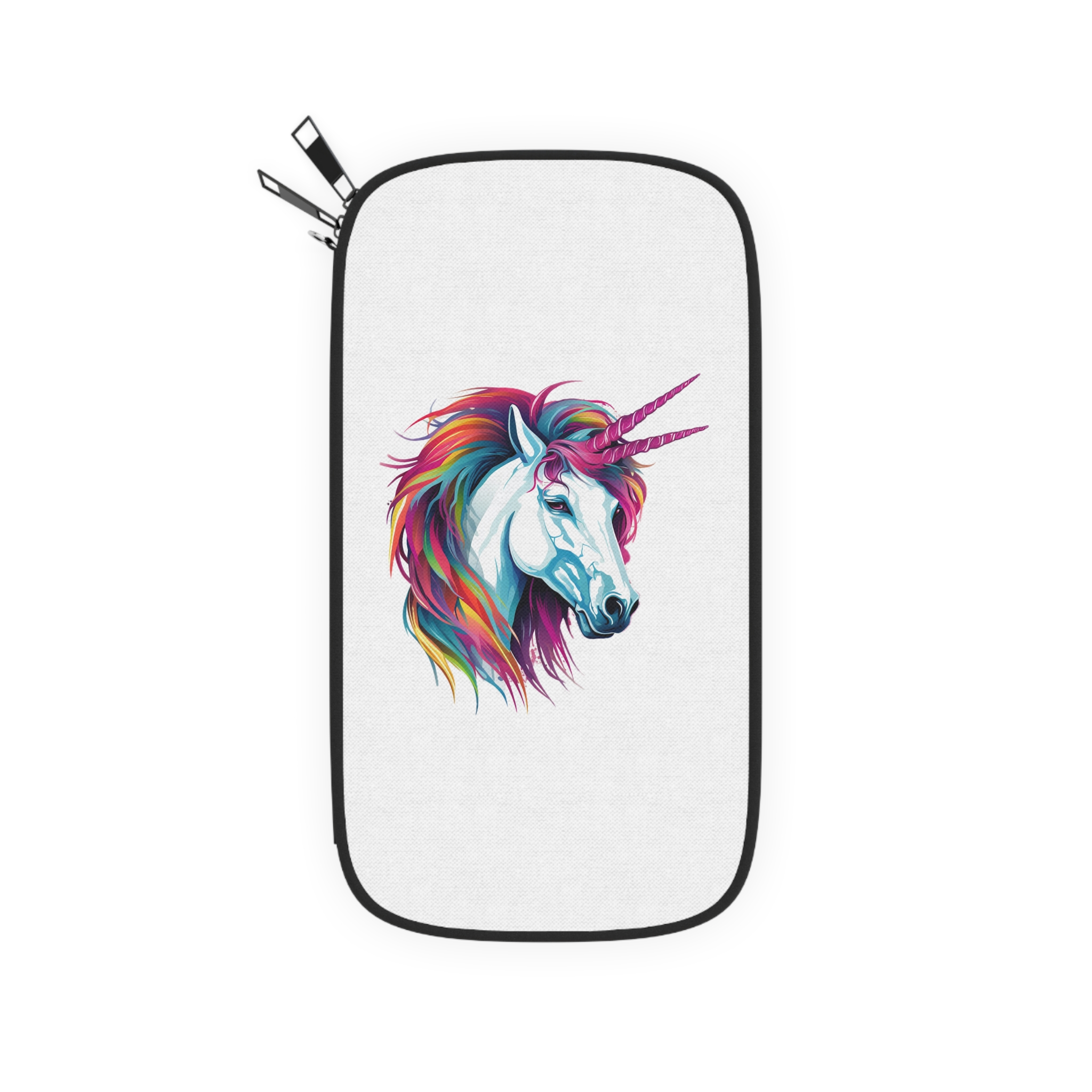 Close Up Unicorns Head With Colorful Mane Generative Ai Copy Passport Wallet - Image 2
