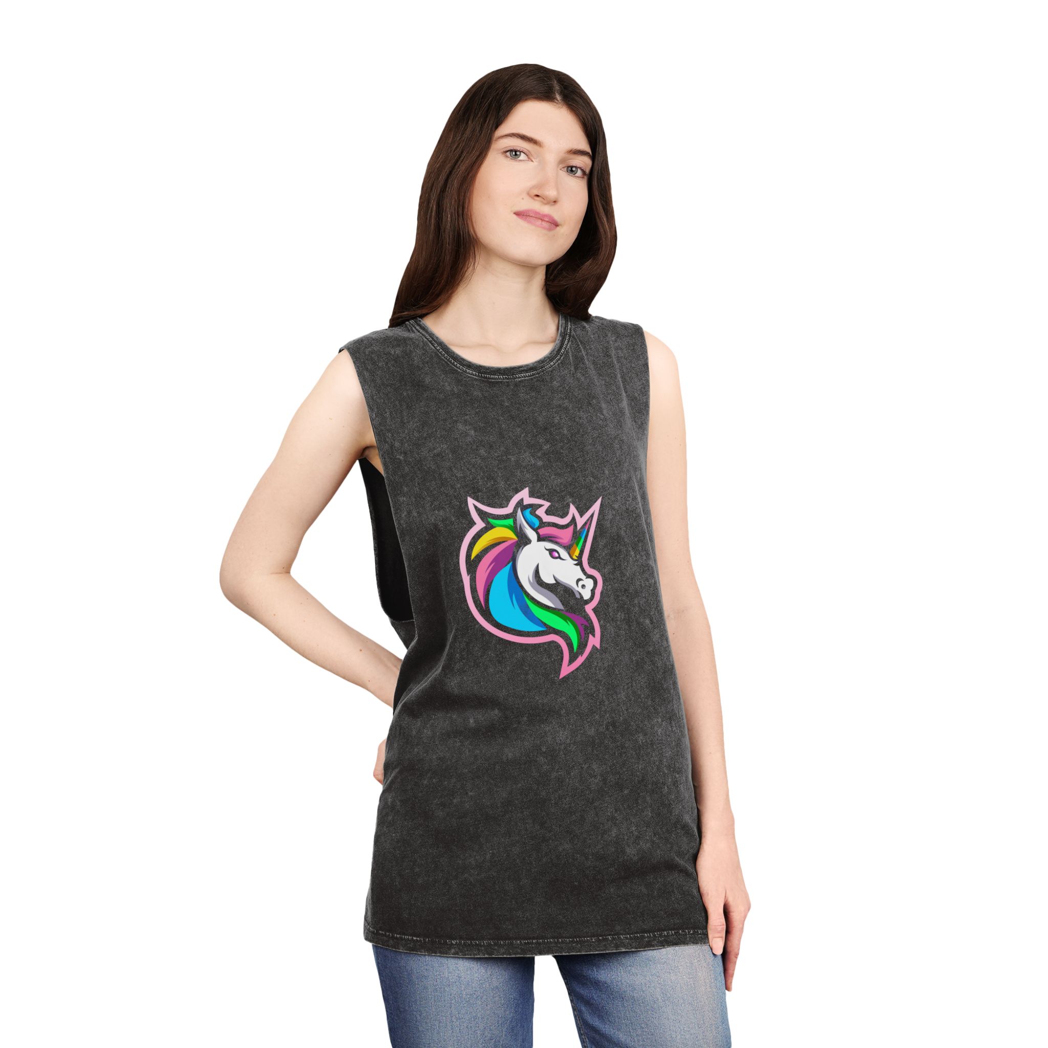 Unicorn V528 Unisex Stonewash Tank Top - Image 4