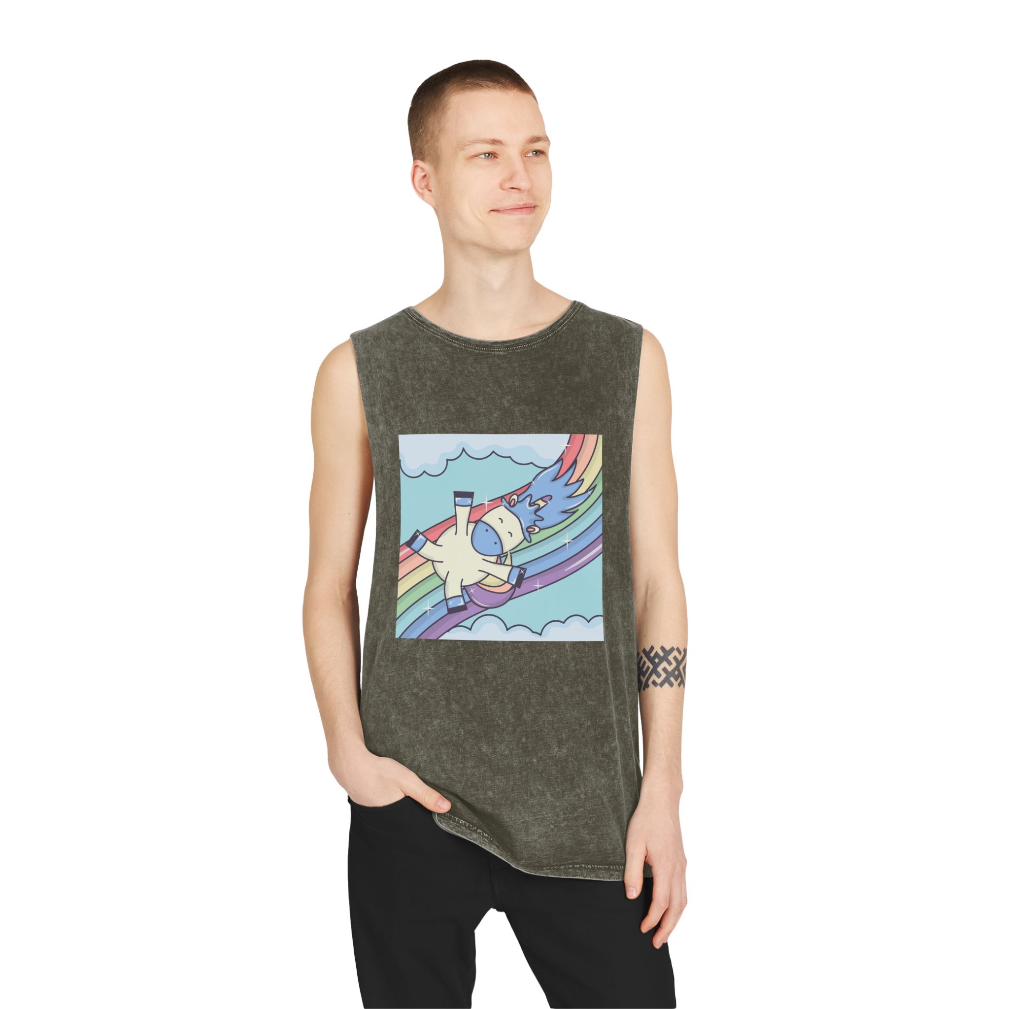 Unicorn V352 Unisex Stonewash Tank Top - Image 7